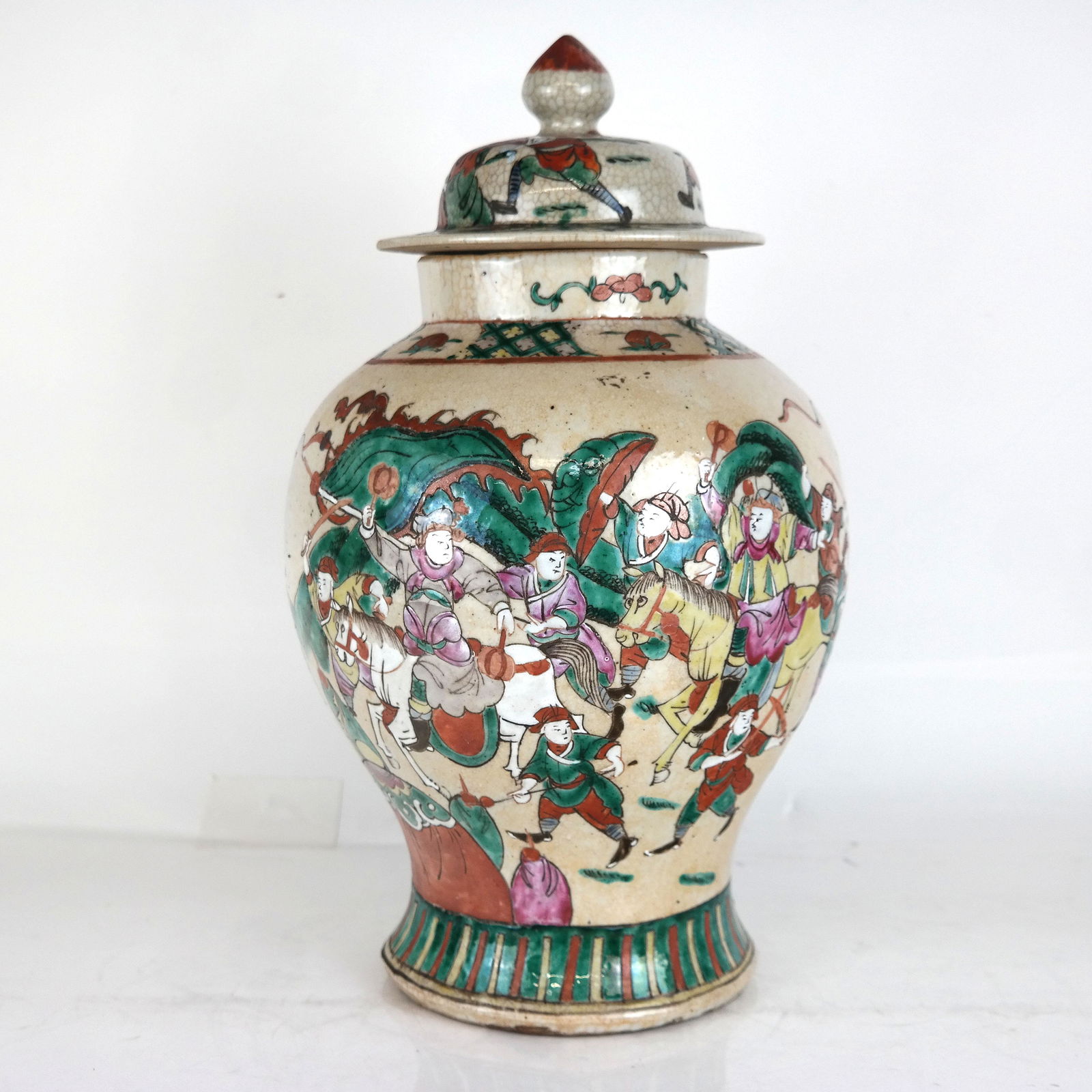 Chinese Polychrome Decorated Ginger Jar (1 of 5)