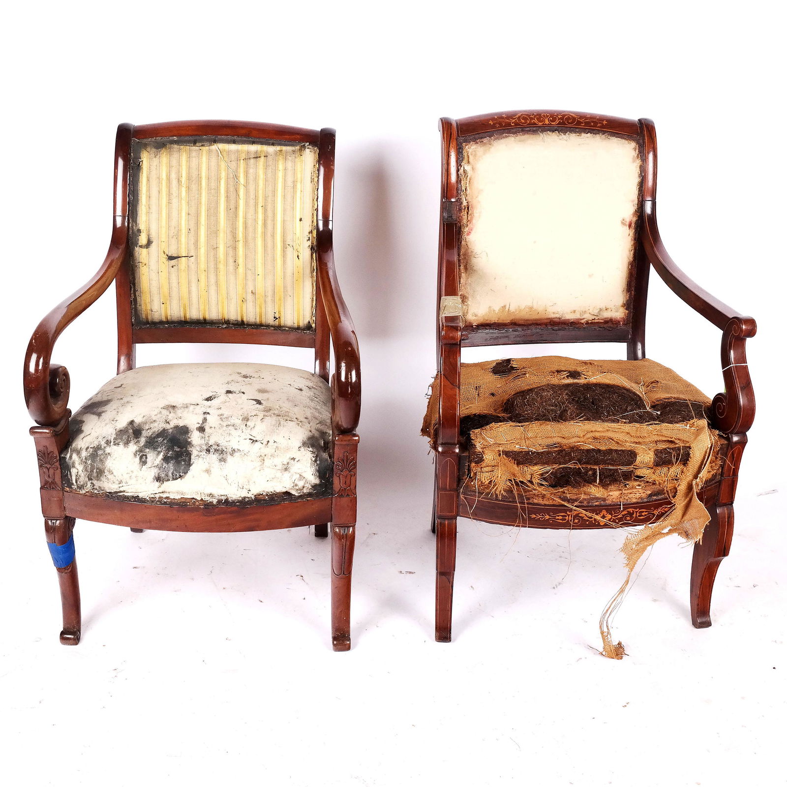 Two 19th C. Regency Mahogany Armchairs (1 of 14)