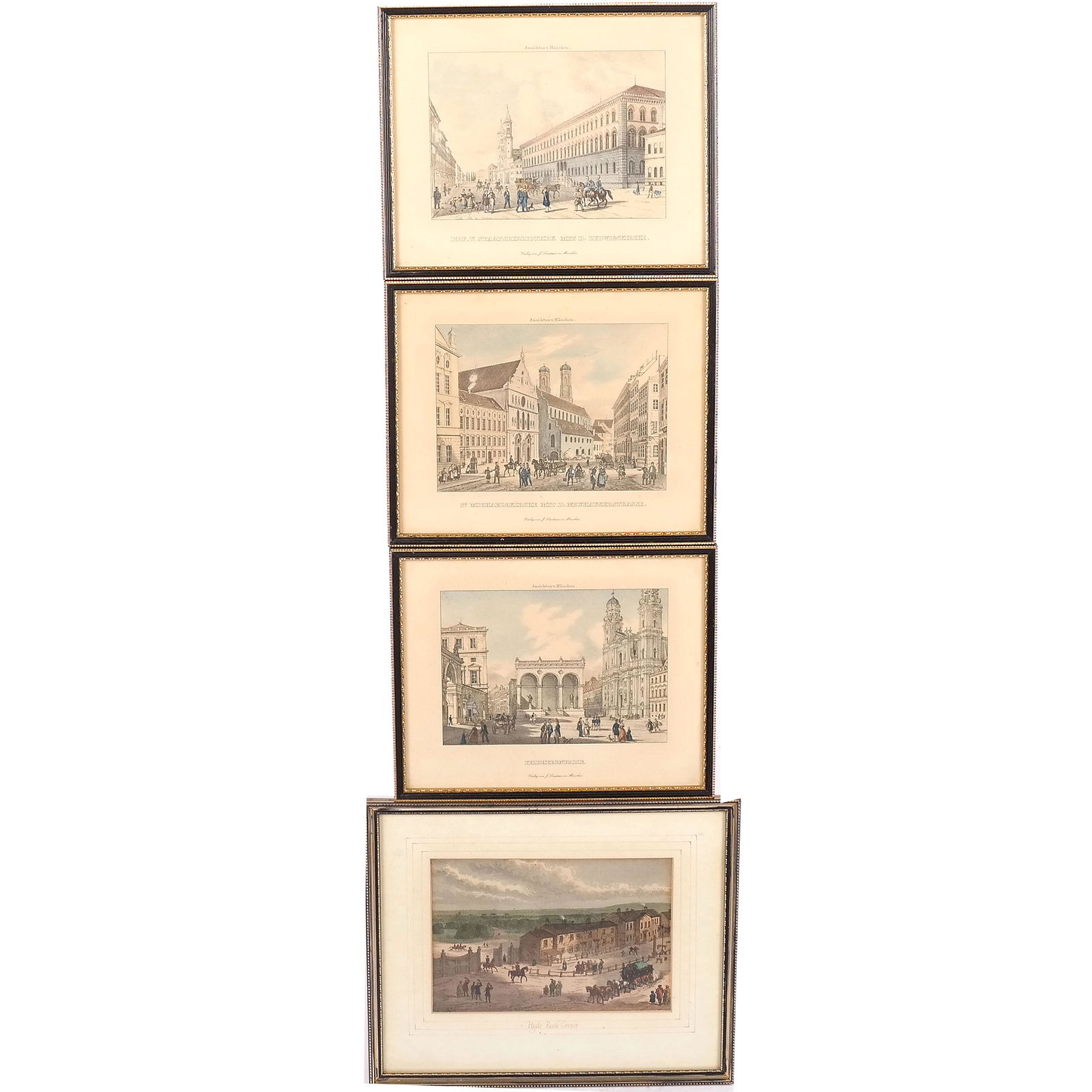 Four Framed Colored Prints - Germany, London (1 of 14)