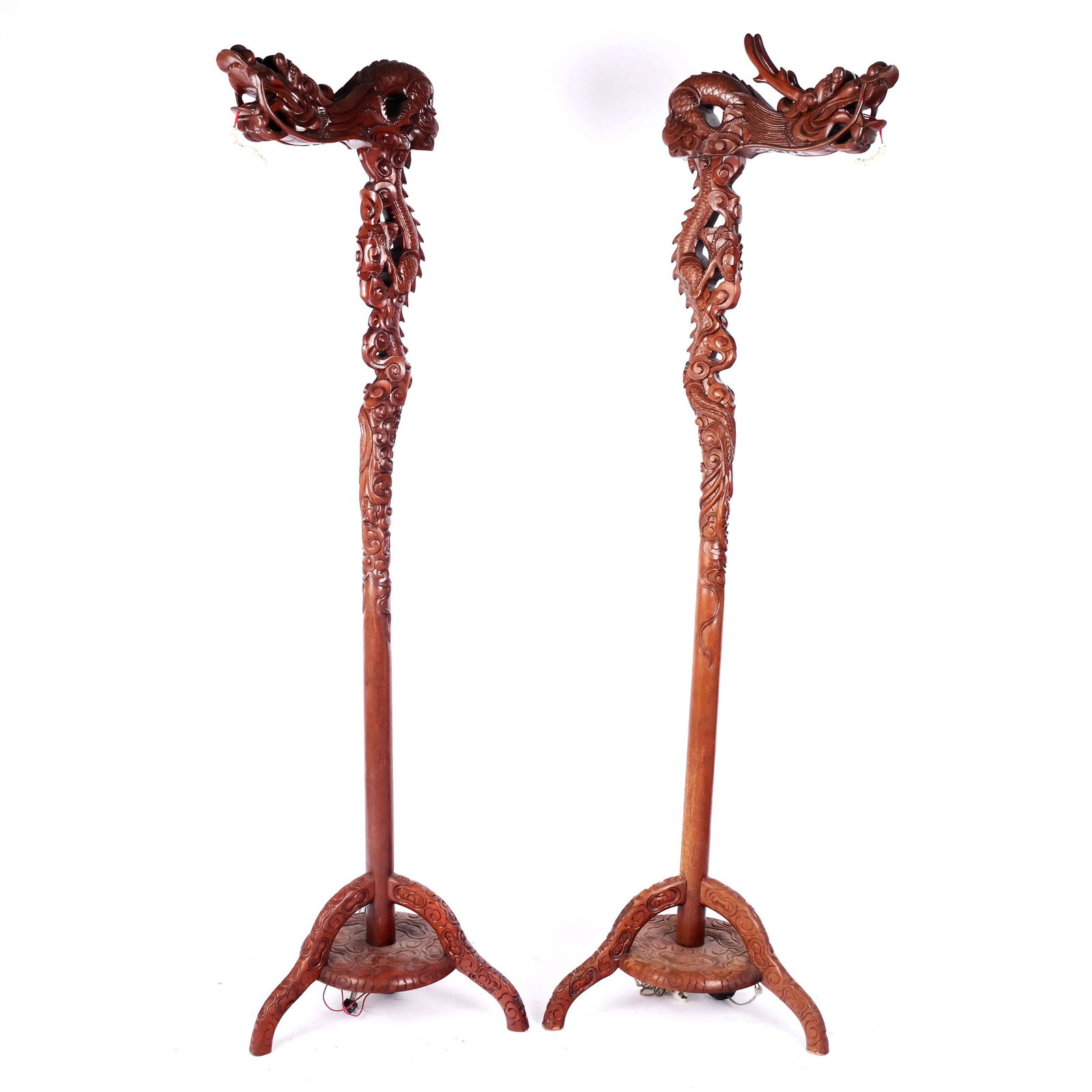 Pair of Chinese Dragon Floor Lamps (1 of 11)