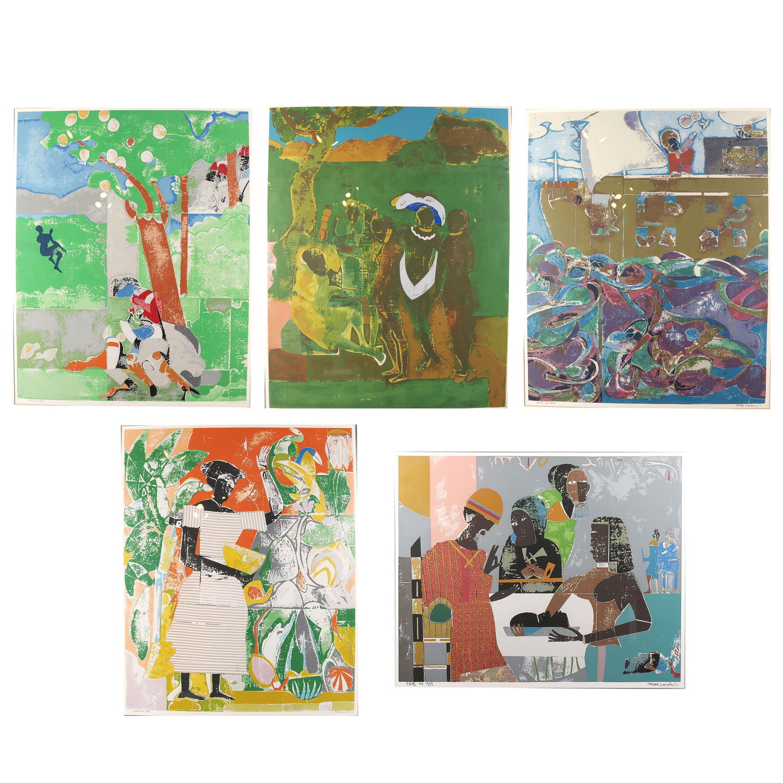 Romare BEARDEN: Portfolio of 5 Screenprints (1 of 20)