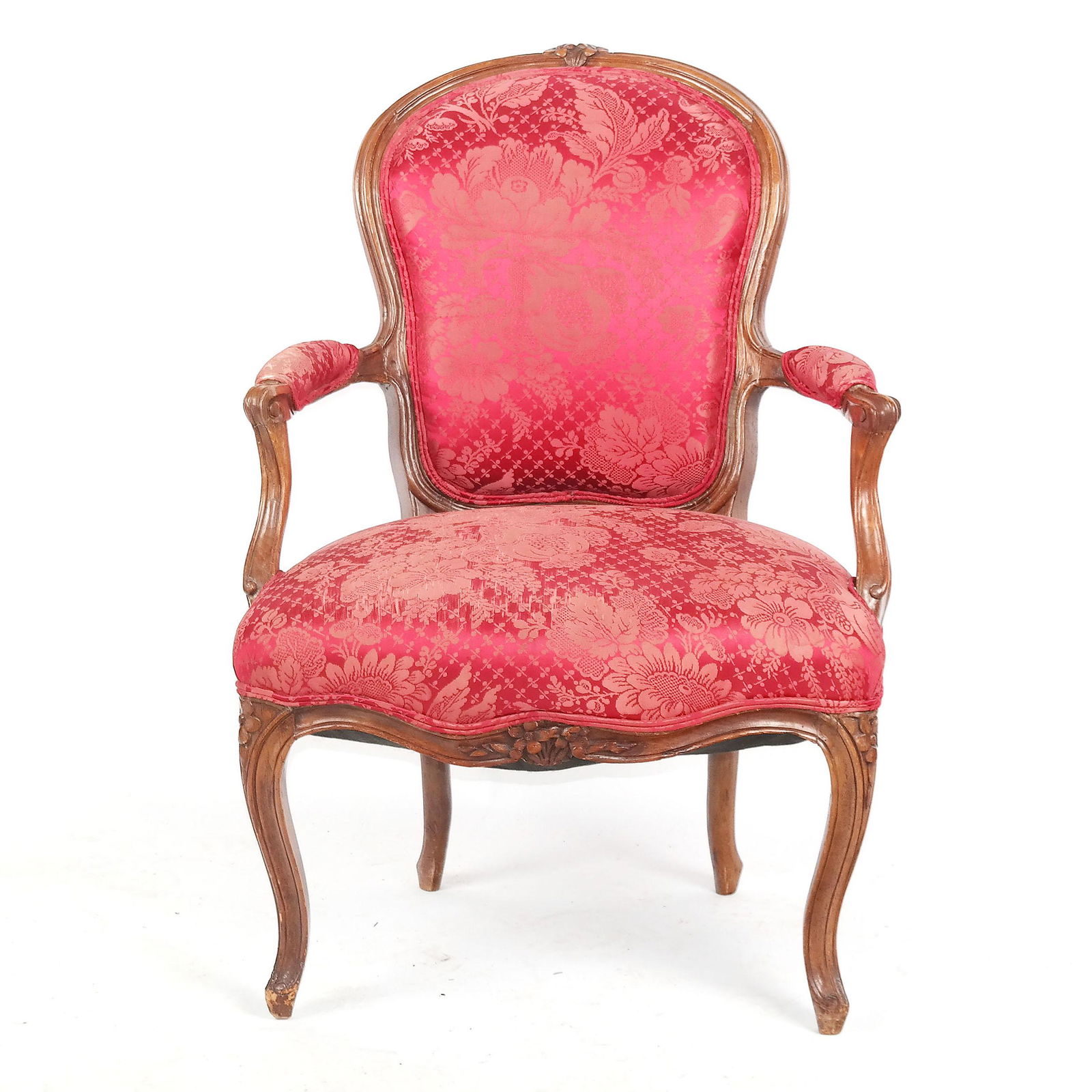 Victorian Carved Walnut Arm Chair (1 of 11)