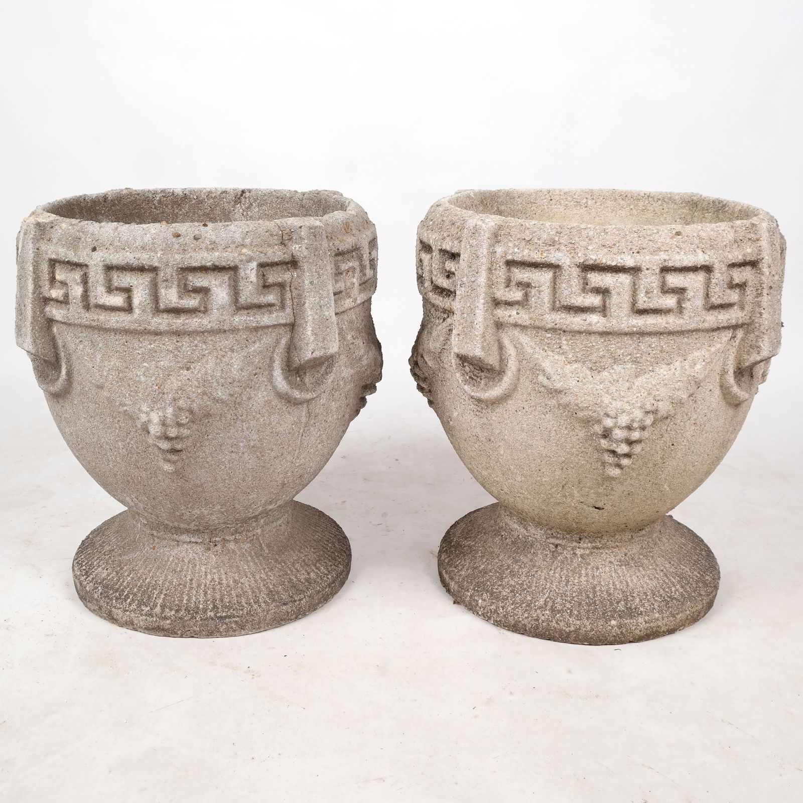 Pair of Neoclassical Cast Stone Urns/Jardinieres (1 of 11)