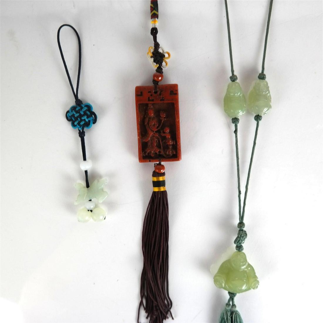 Group of Three Chinese String Pendants (1 of 12)