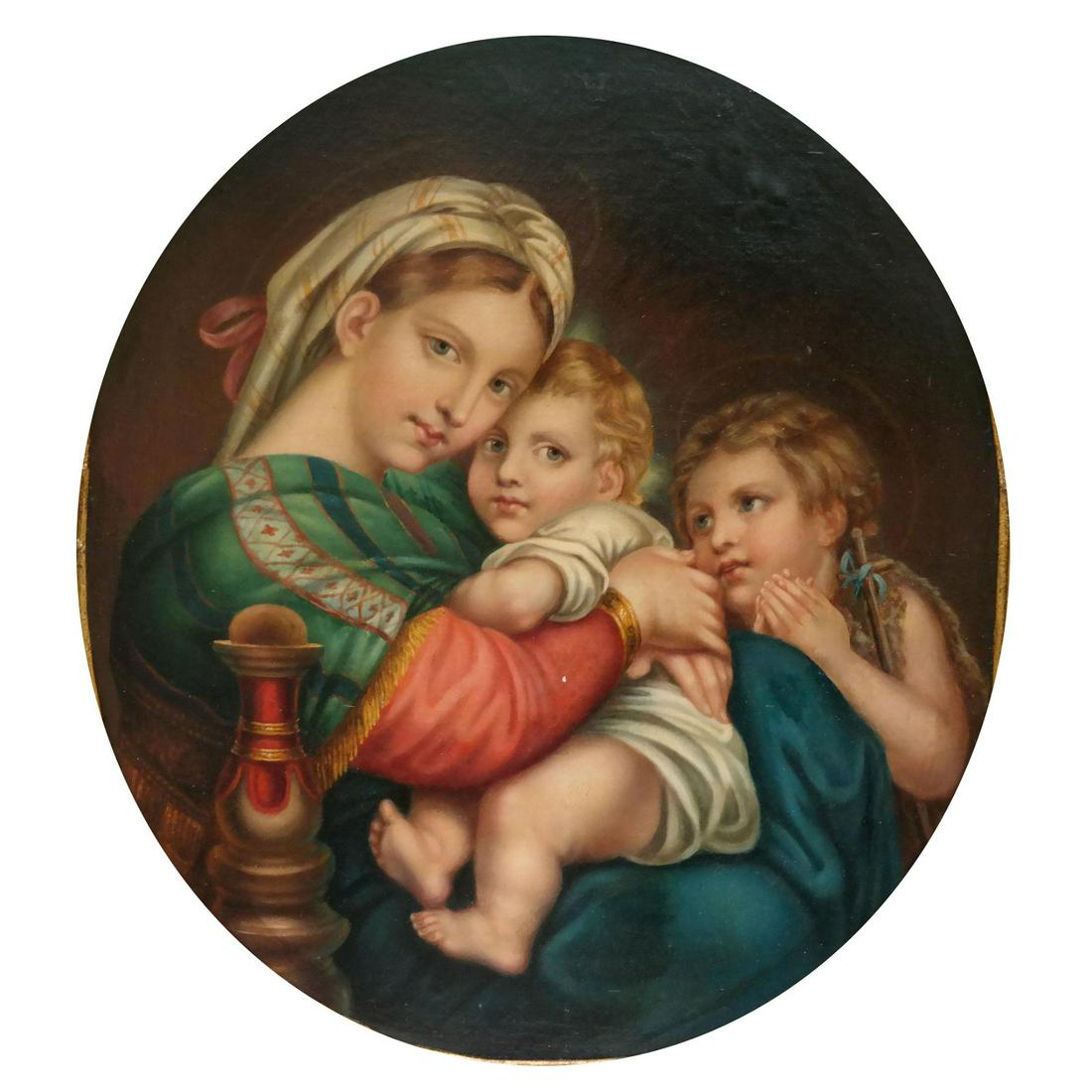 After Raphael SANZIO: "Madonna della Seggiola" O/B (1 of 13)