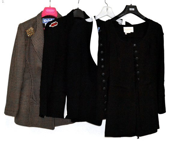 Jean Paul Gaultier, Thierry Mugler & Byblos, Four: Four jackets by Jean Paul Gaultier, Thierry Mugler, and Byblos. Good condition.