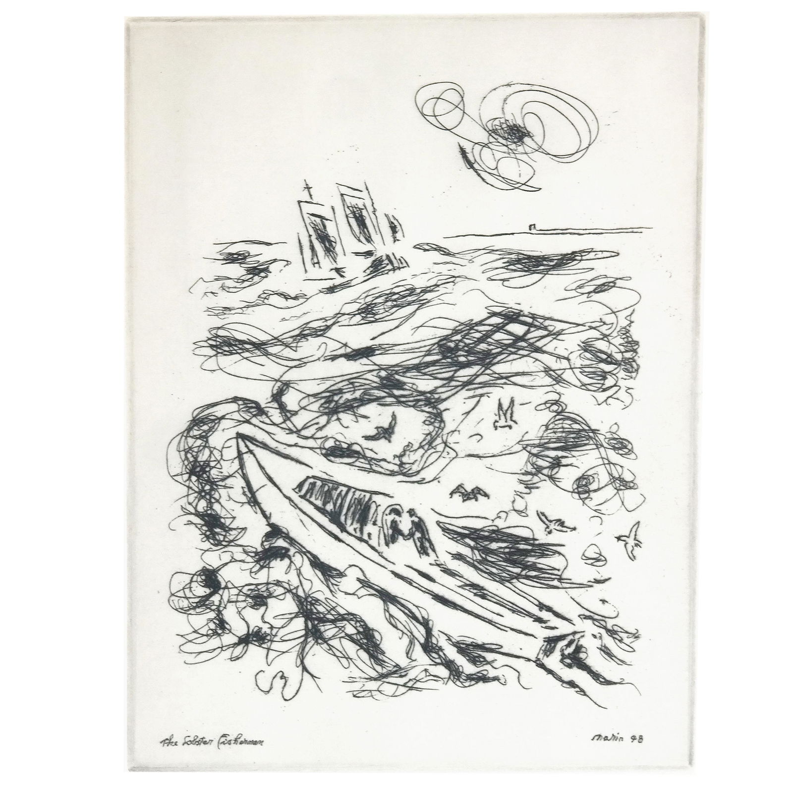 John MARIN: "Lobster Fisherman" - Etching (1 of 6)