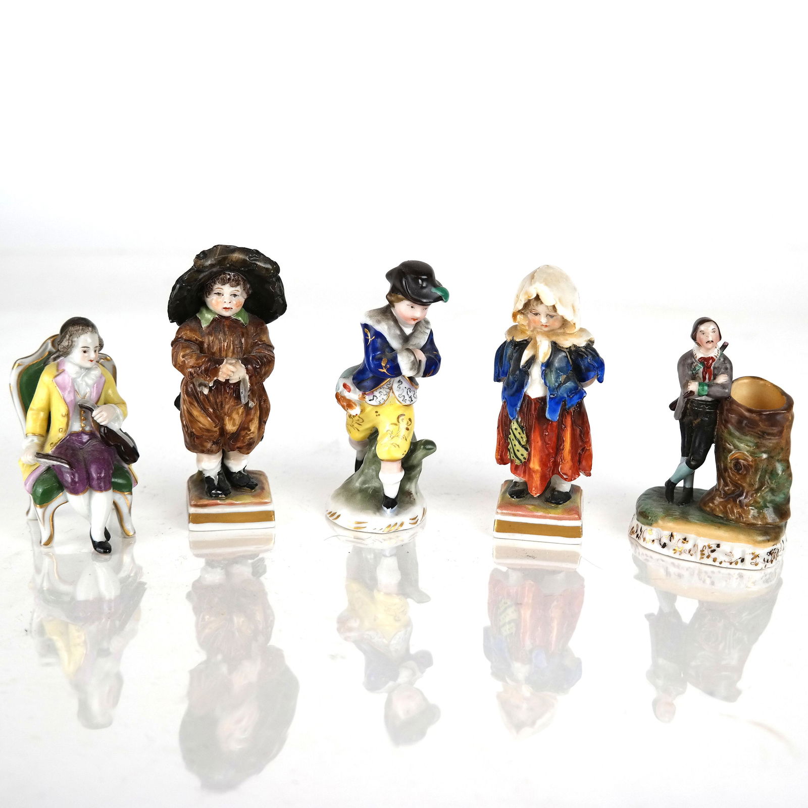Five Continental Porcelain Figurines (1 of 11)