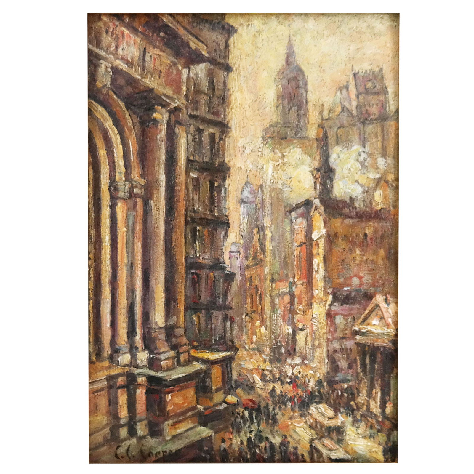 C.C. COOPER: "Broadway From the Post Office" - O/P (1 of 8)