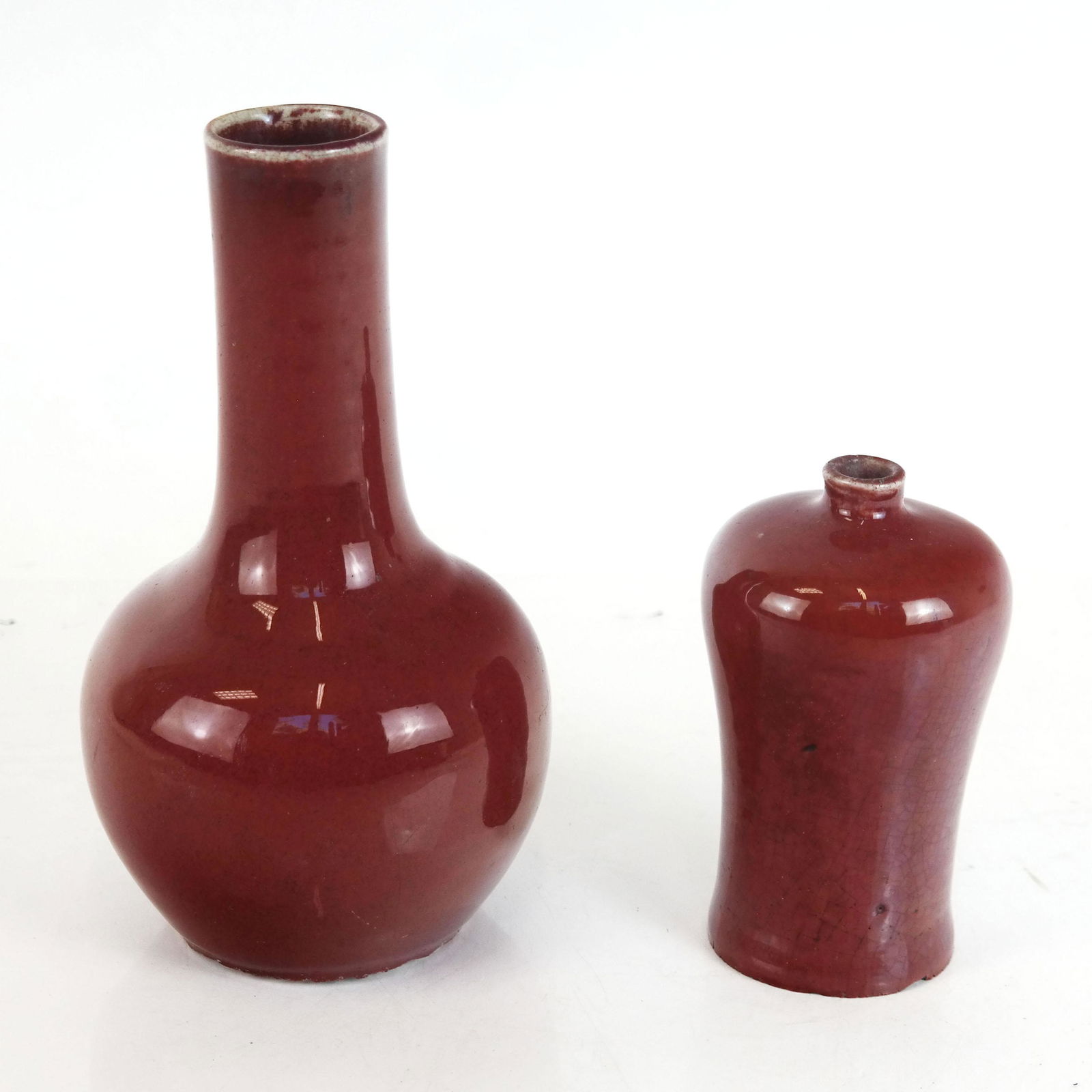 Two Chinese Sang de Boeuf Glazed Vases (1 of 13)
