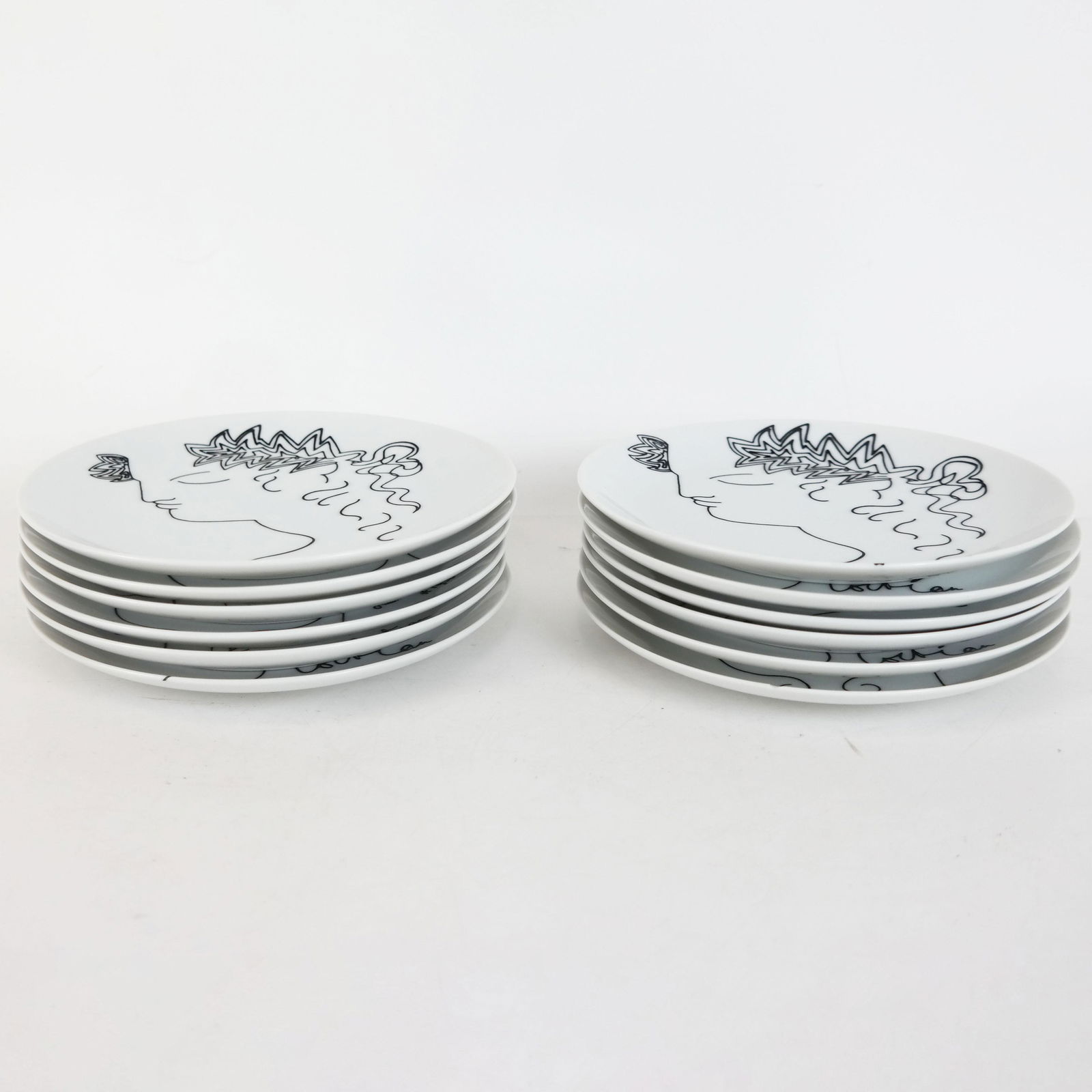 12 Jean Cocteau Limoges Porcelain Plates (1 of 8)