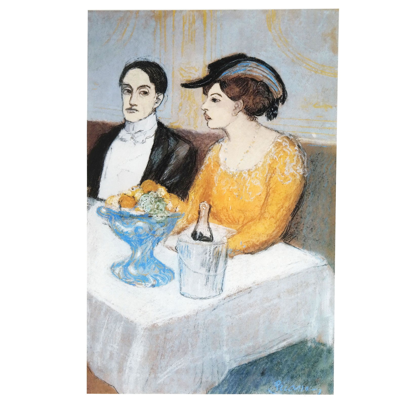 After PICASSO: Man & Woman at a Table - Lithograph (1 of 7)