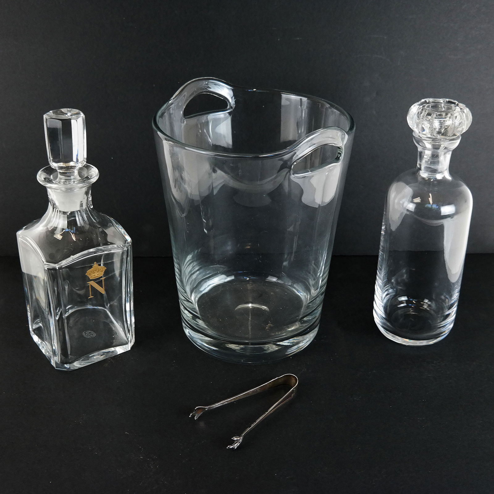 Clear Glass & Crystal Ice Bucket & Decanters (1 of 14)