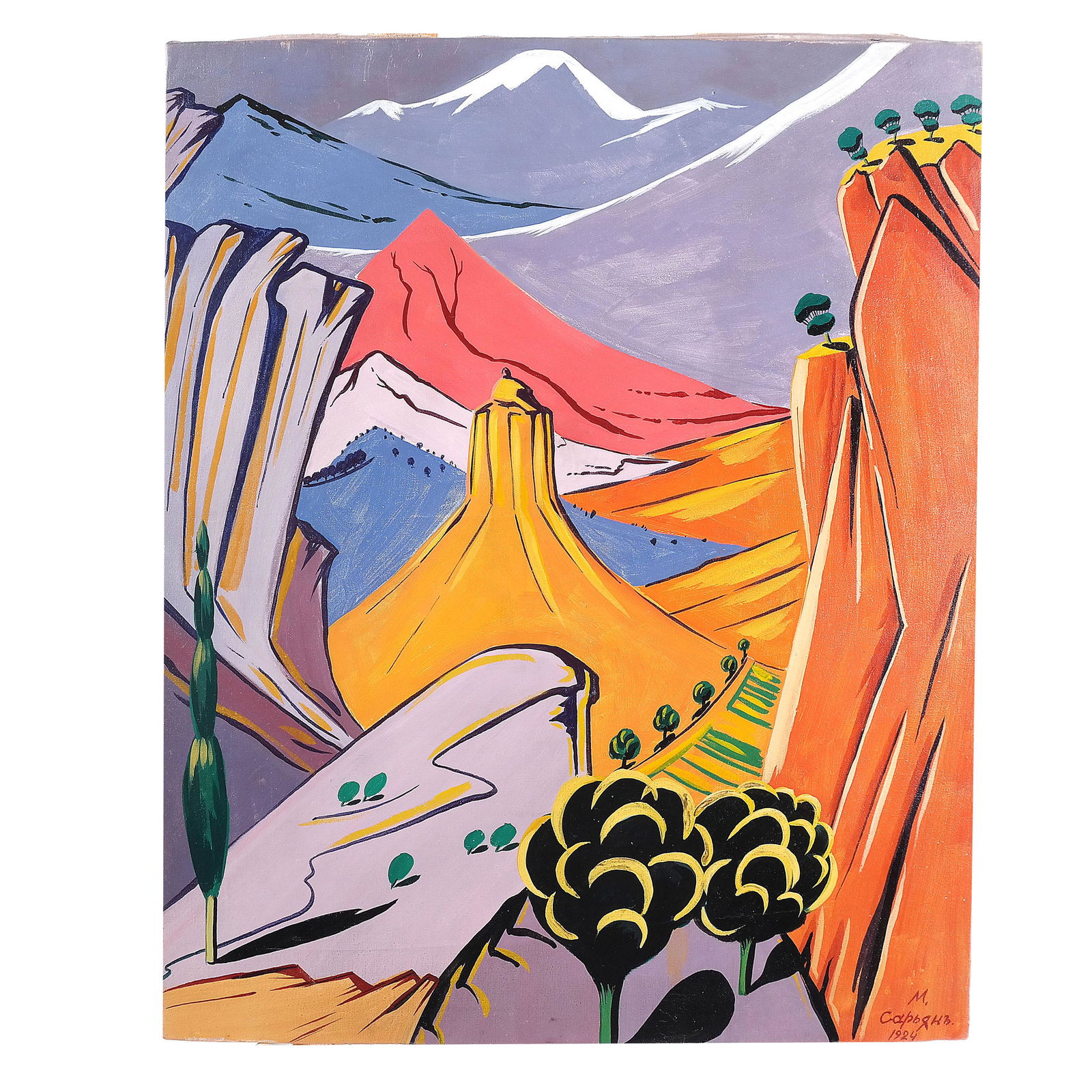 Martiros SARYAN: Mountain Scene - Oil on Canvas (1 of 12)