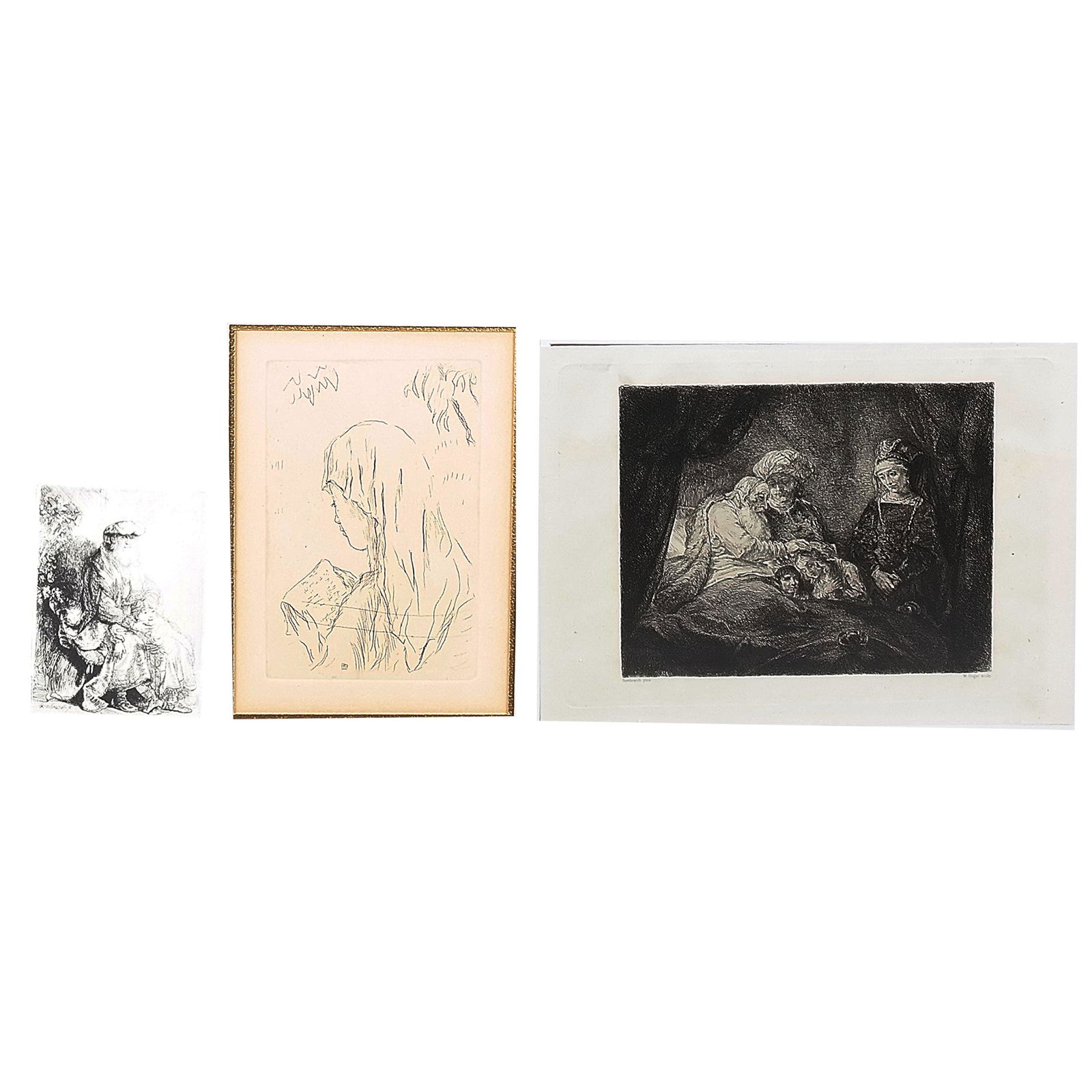 Three Etchings - After Rembrandt & Bonnard (1 of 17)