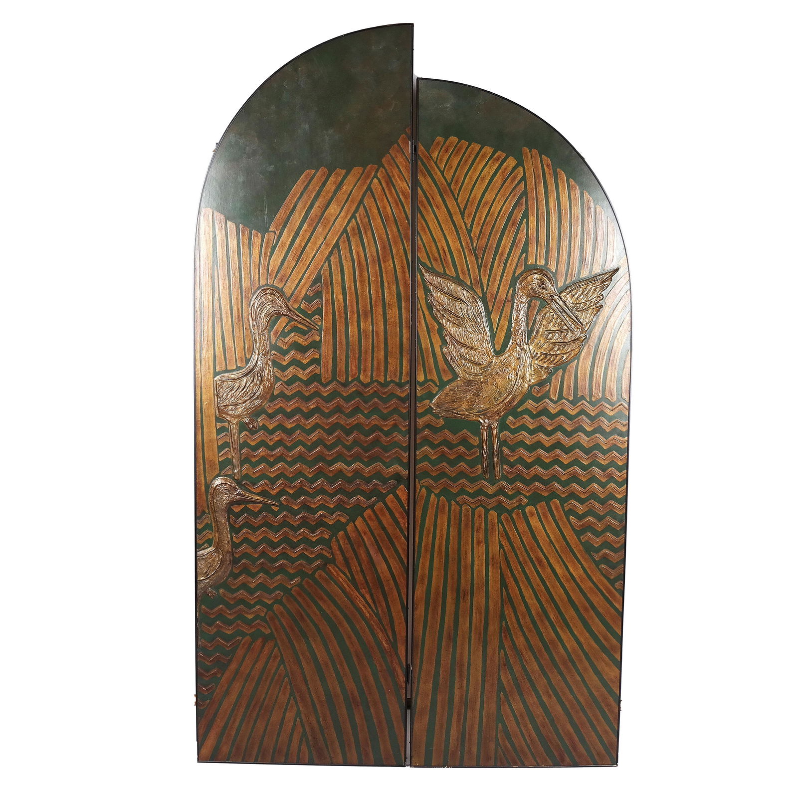 Art Deco-Style Two-Panel Screen (1 of 8)