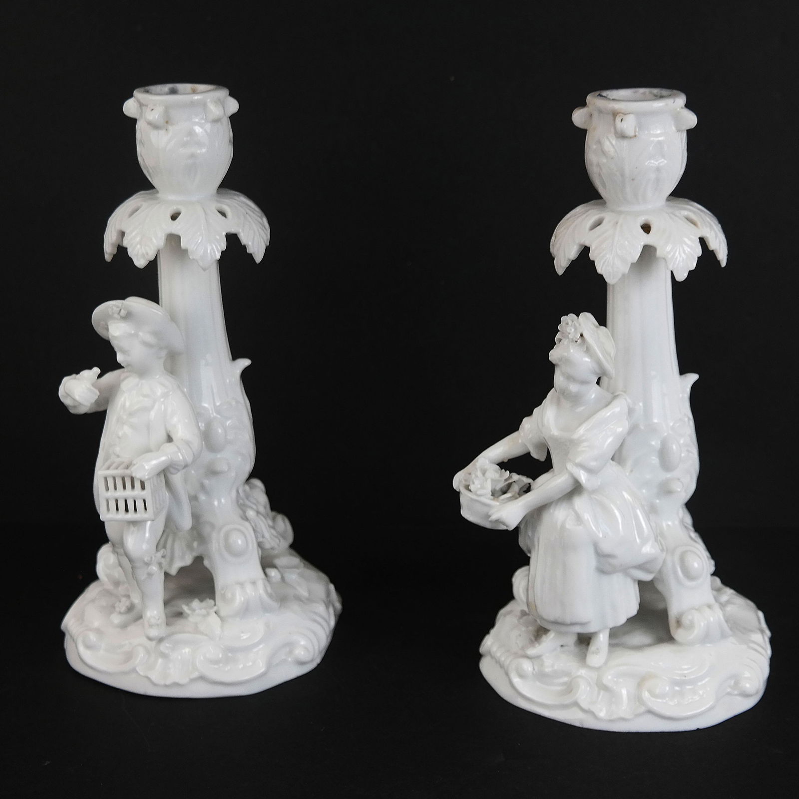 Continental Rococo-Style Figural Candlesticks (1 of 8)