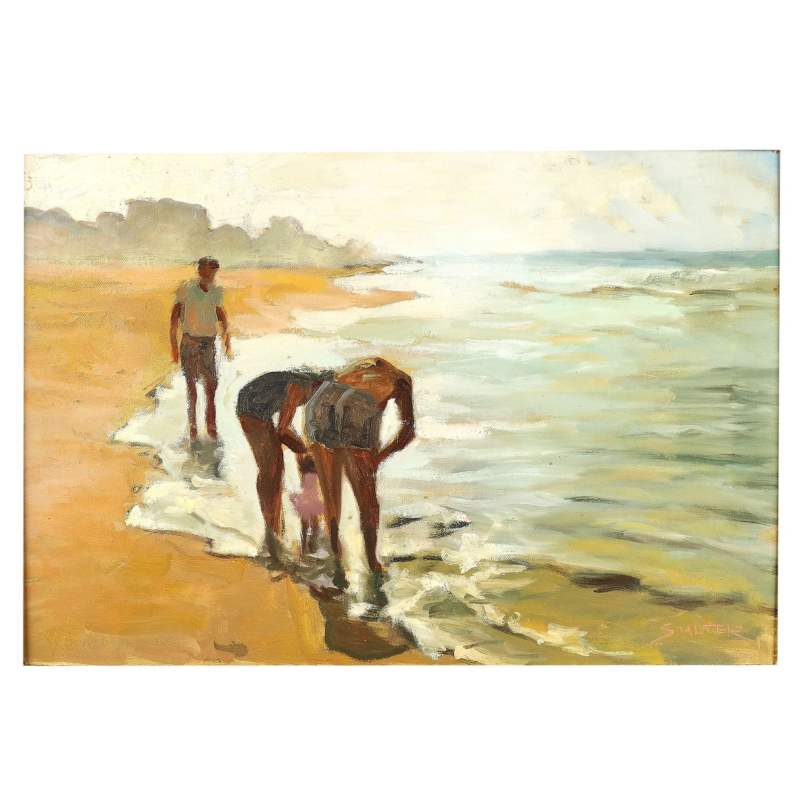 Richard STALTER: Family at a Beach - Oil on Canvas (1 of 10)