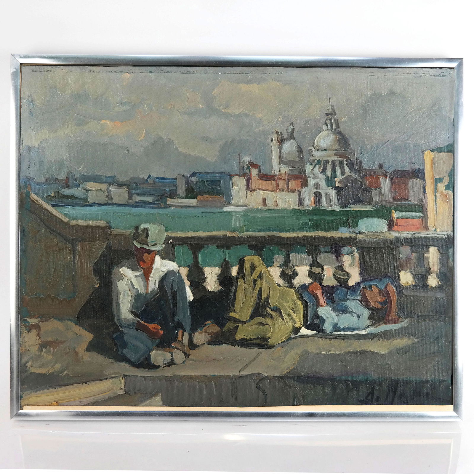 Aldo MARI: "Mezzogiorno a Venezia" - Oil on Canvas (1 of 8)