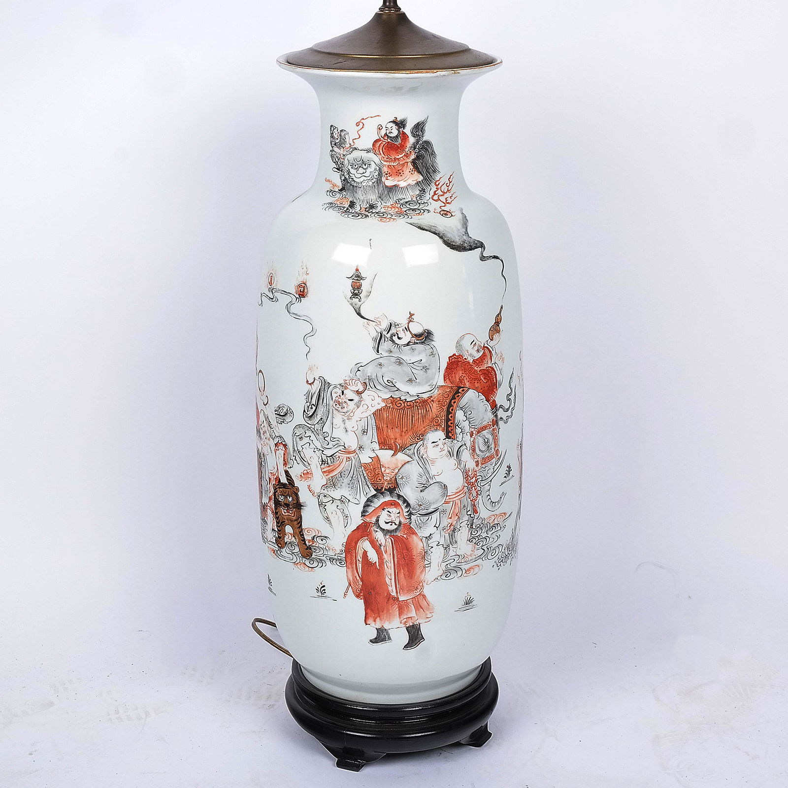 Chinese Polychrome Decorated Lamp (1 of 9)