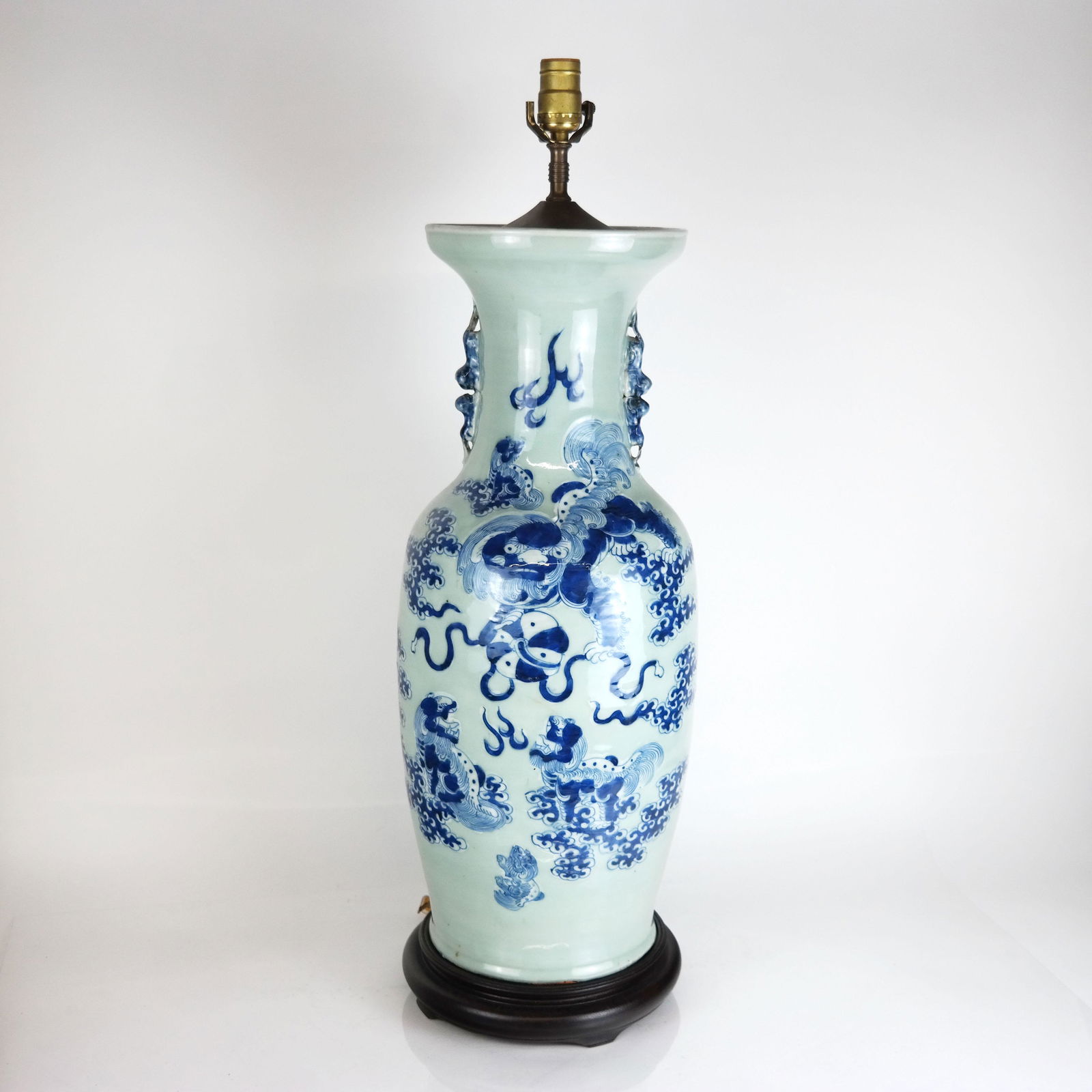 Large Chinese Blue & White Lamp (1 of 7)