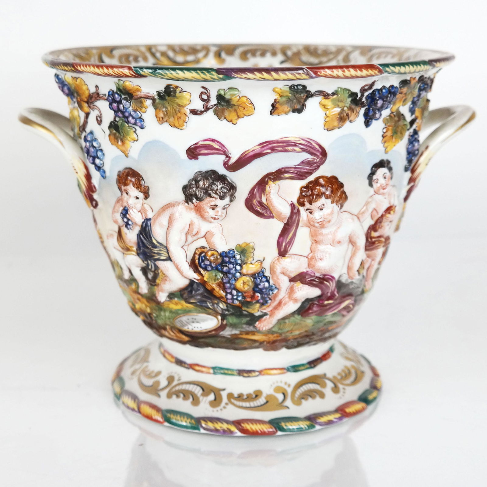 Capodimonte Polychrome Porcelain Bowl (1 of 9)