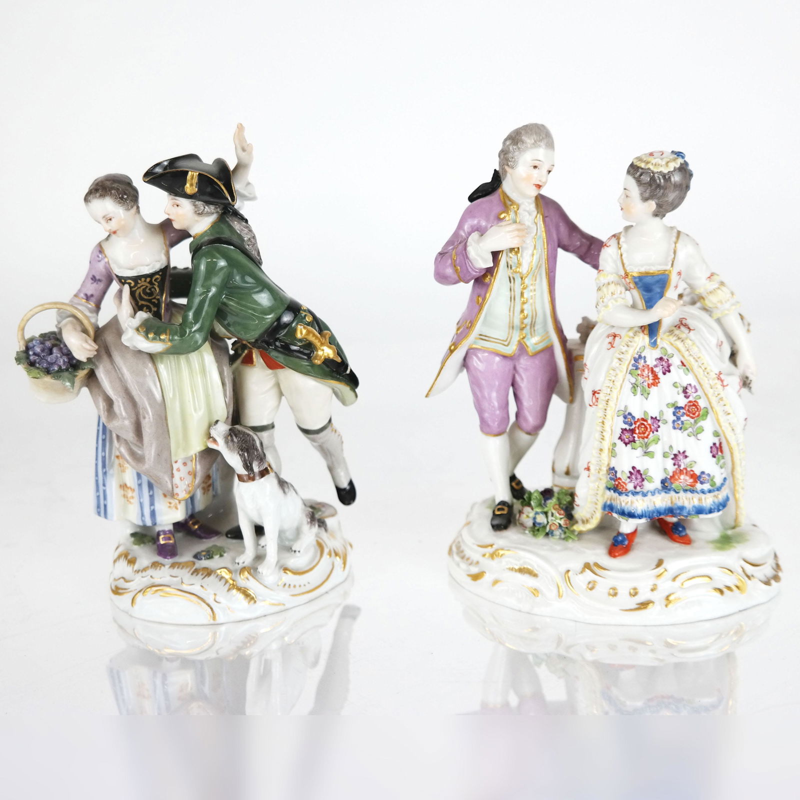 Two Meissen Porcelain Figural Groups (1 of 11)
