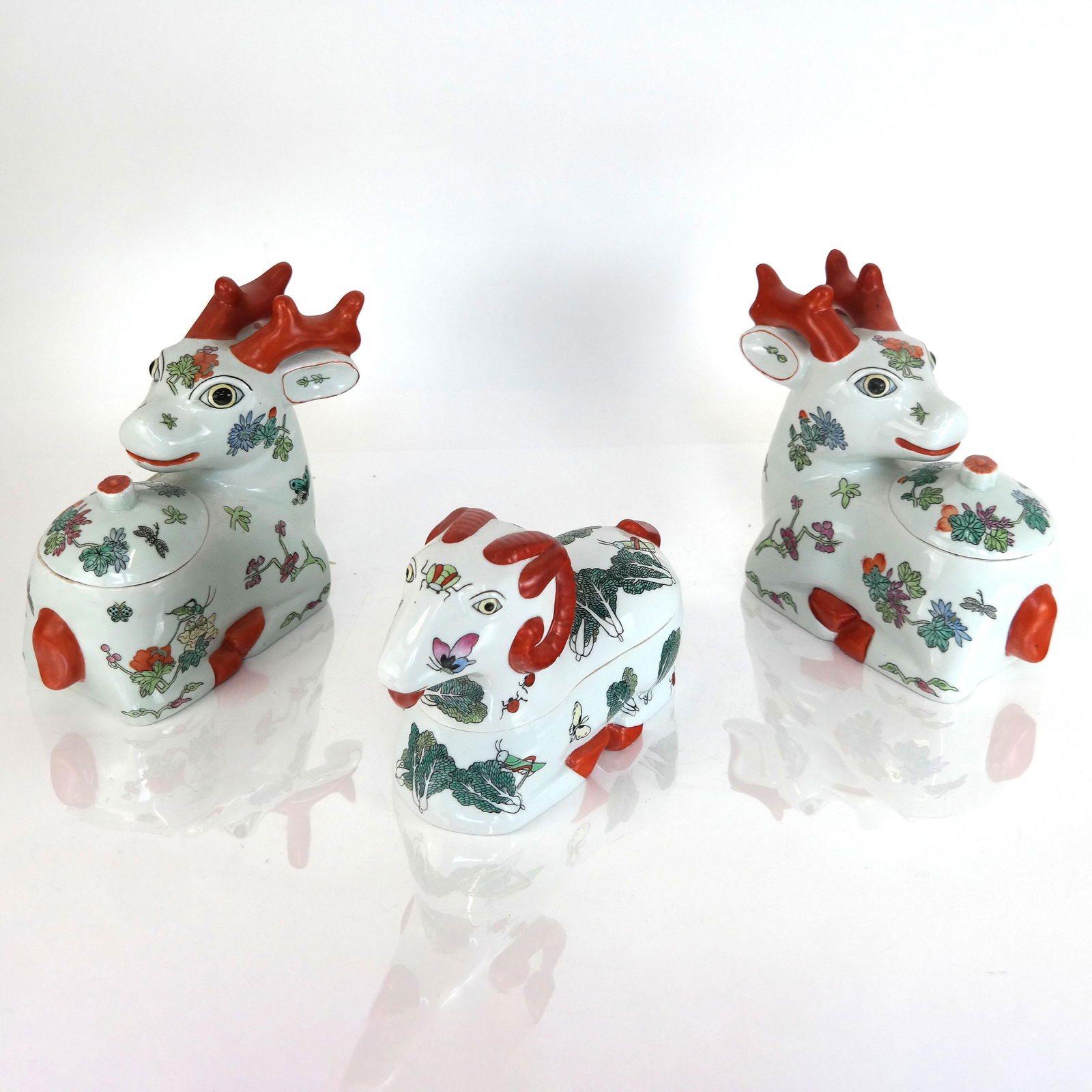 Three Chinese Porcelain Animal-Form Boxes (1 of 10)