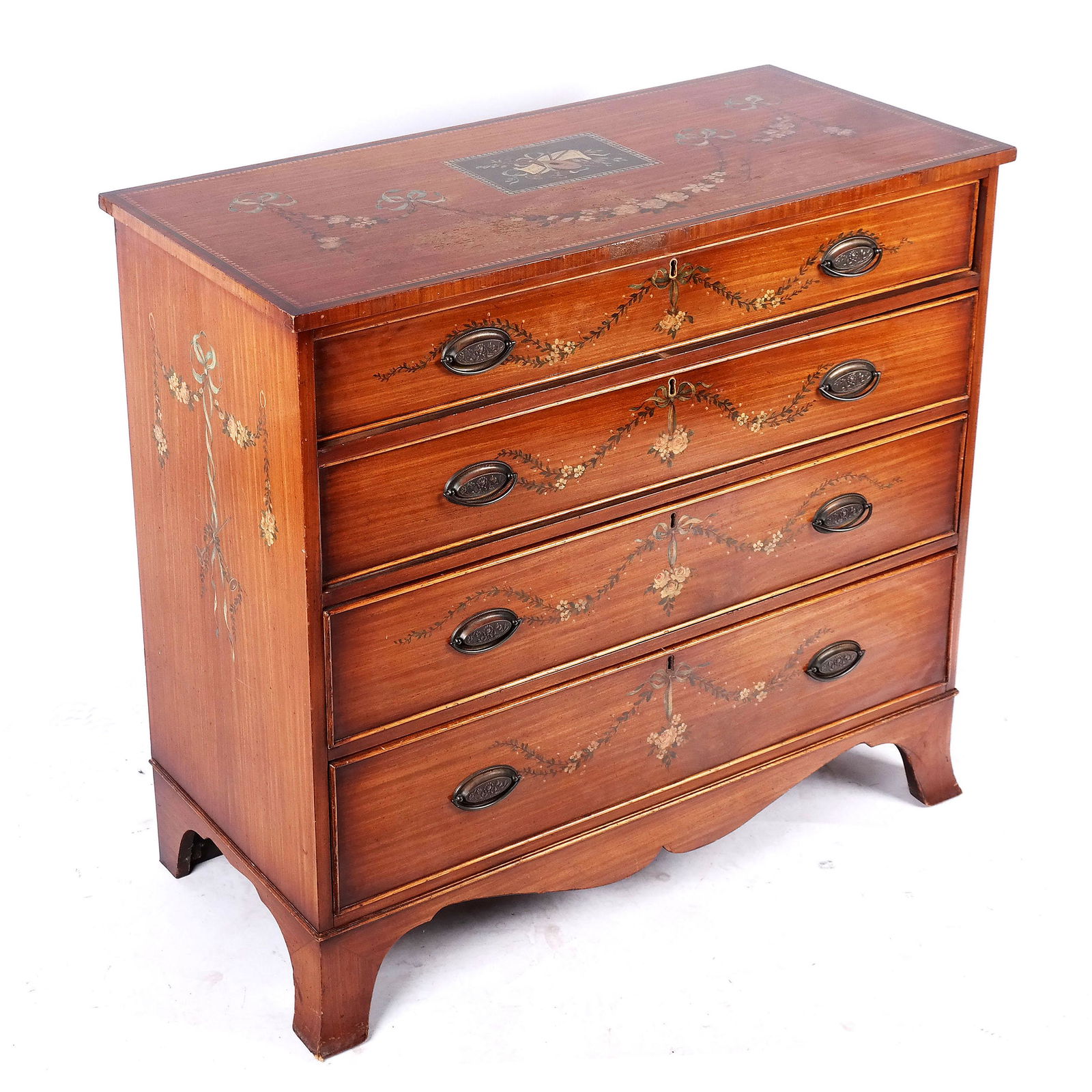 Edwardian Paint Decorated Chest of Drawers (1 of 13)
