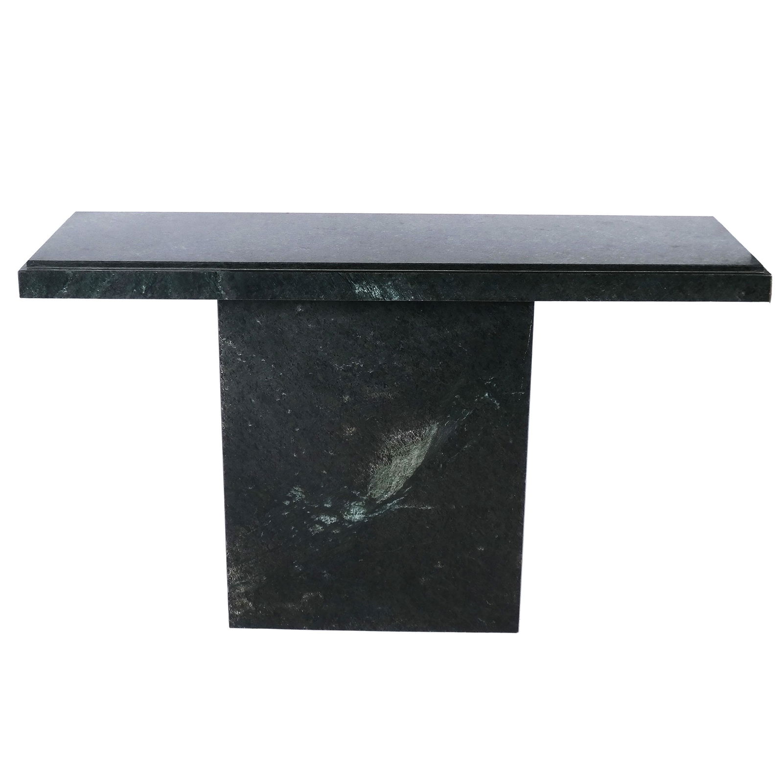 Mid-Century Modern Green Marble Console Table (1 of 7)