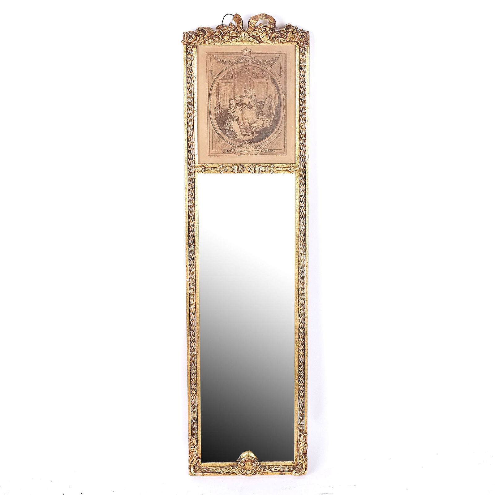 French Neoclassical-Style Giltwood Mirror (1 of 8)