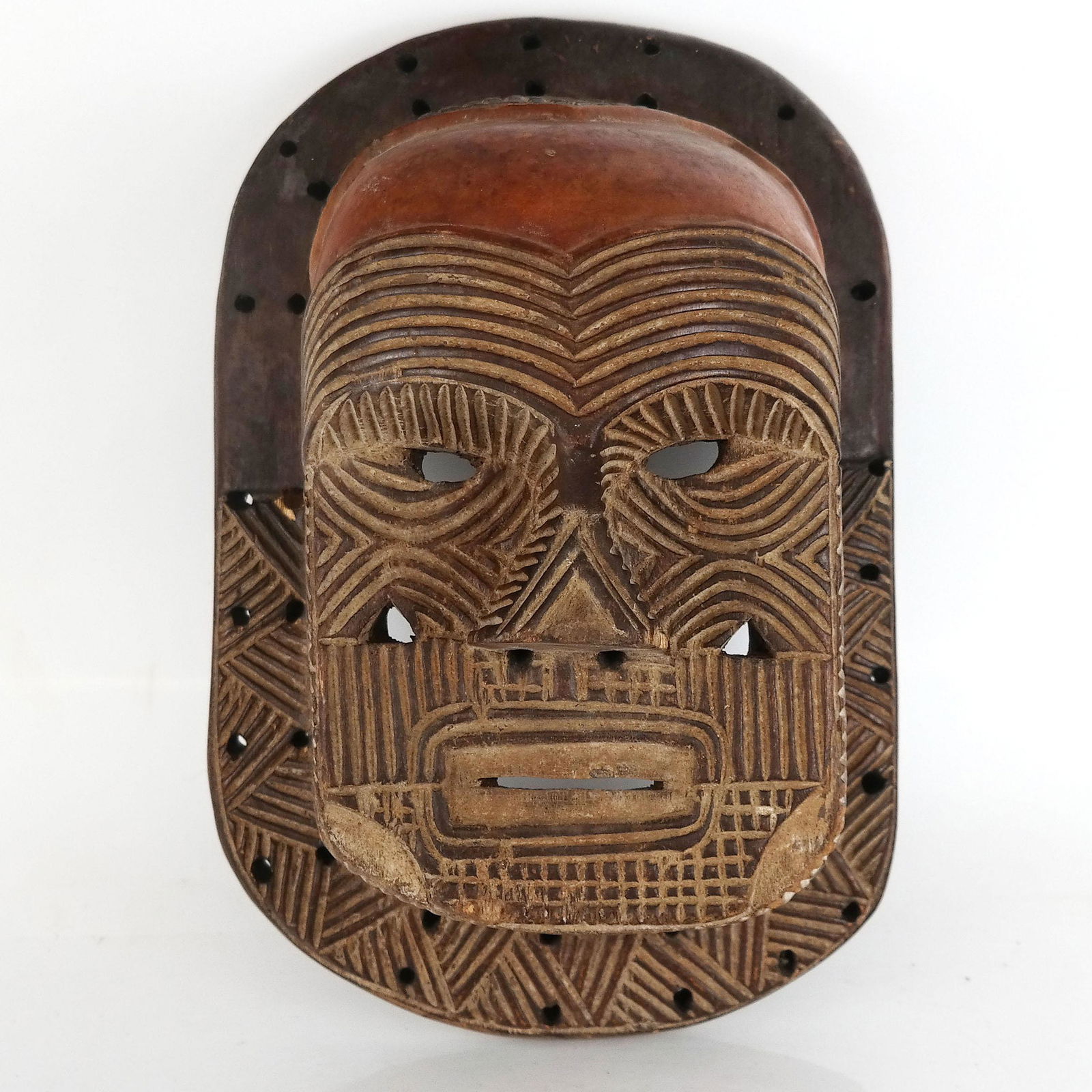 African Tetela or Songye Carved Mask, D.R.C. (1 of 7)