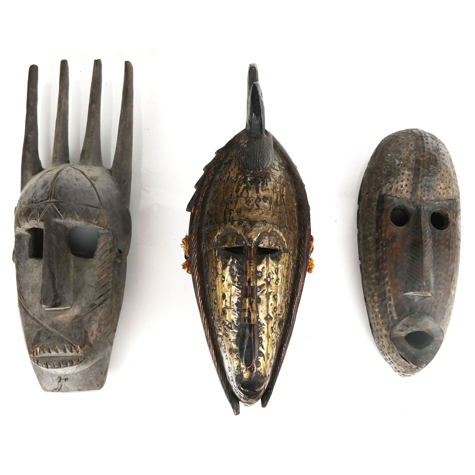 Three West African Carved Masks (1 of 13)