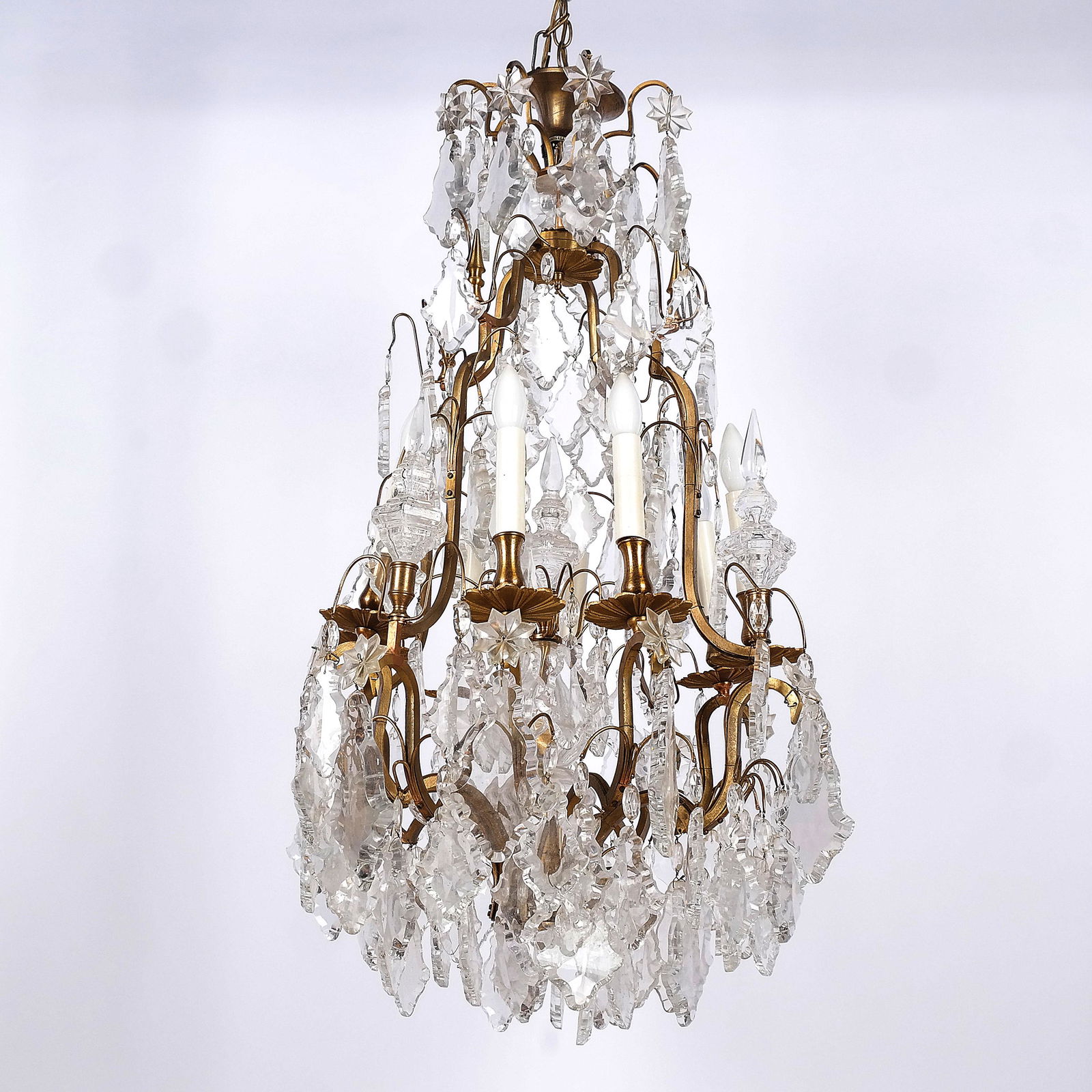 Louis XV-Style Gilt Bronze & Glass Chandelier (1 of 10)