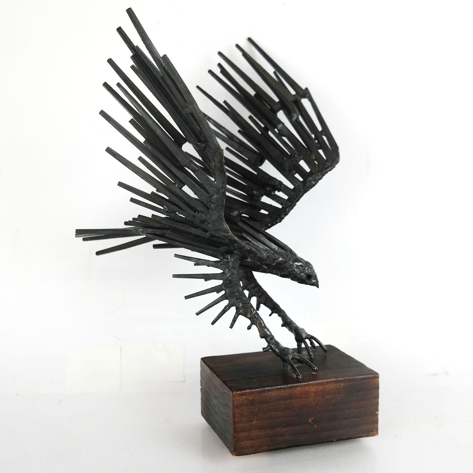 Modern Brutalist Iron Sculpture of an Eagle (1 of 7)