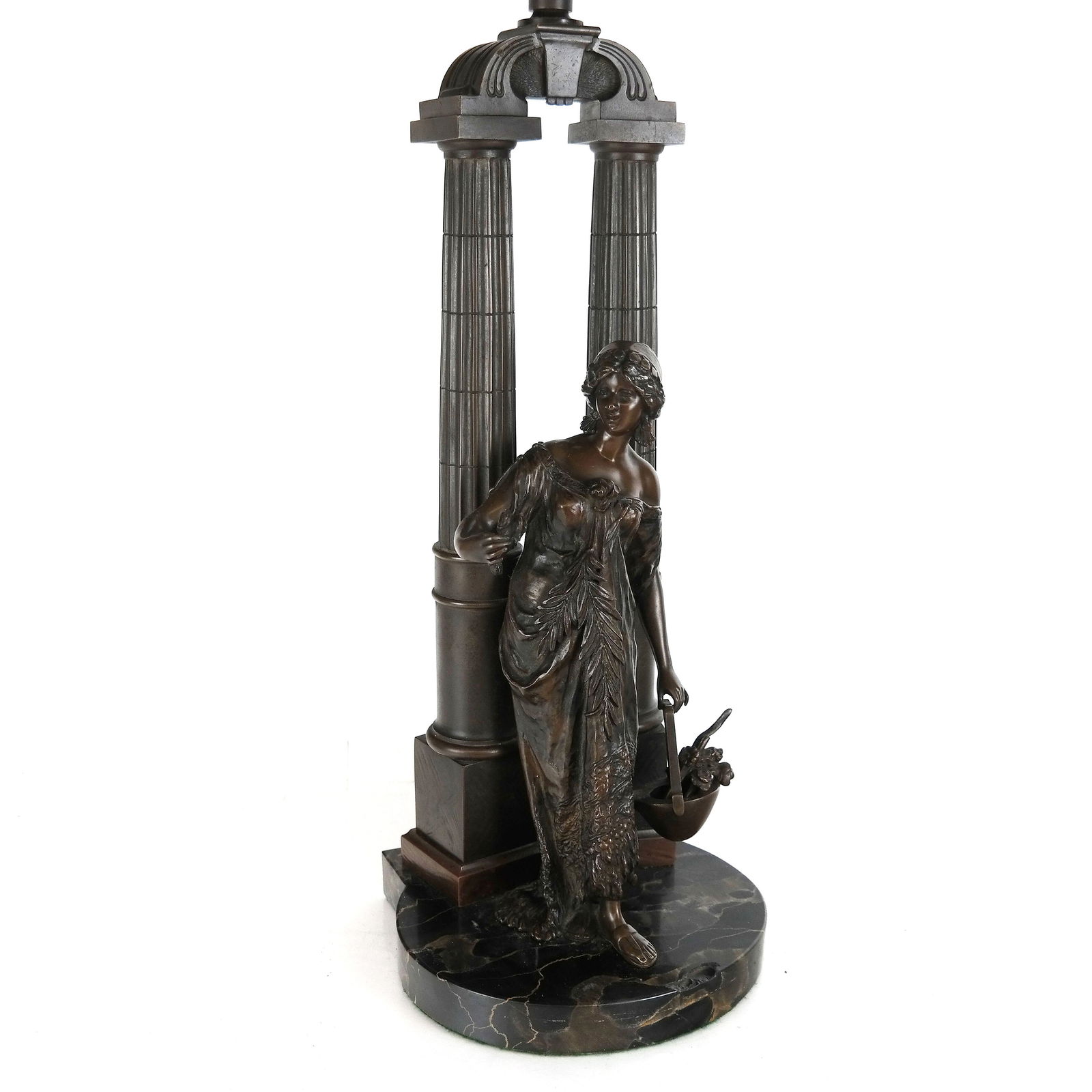 Austrian Neoclassical-Style Bronze Lamp (1 of 11)