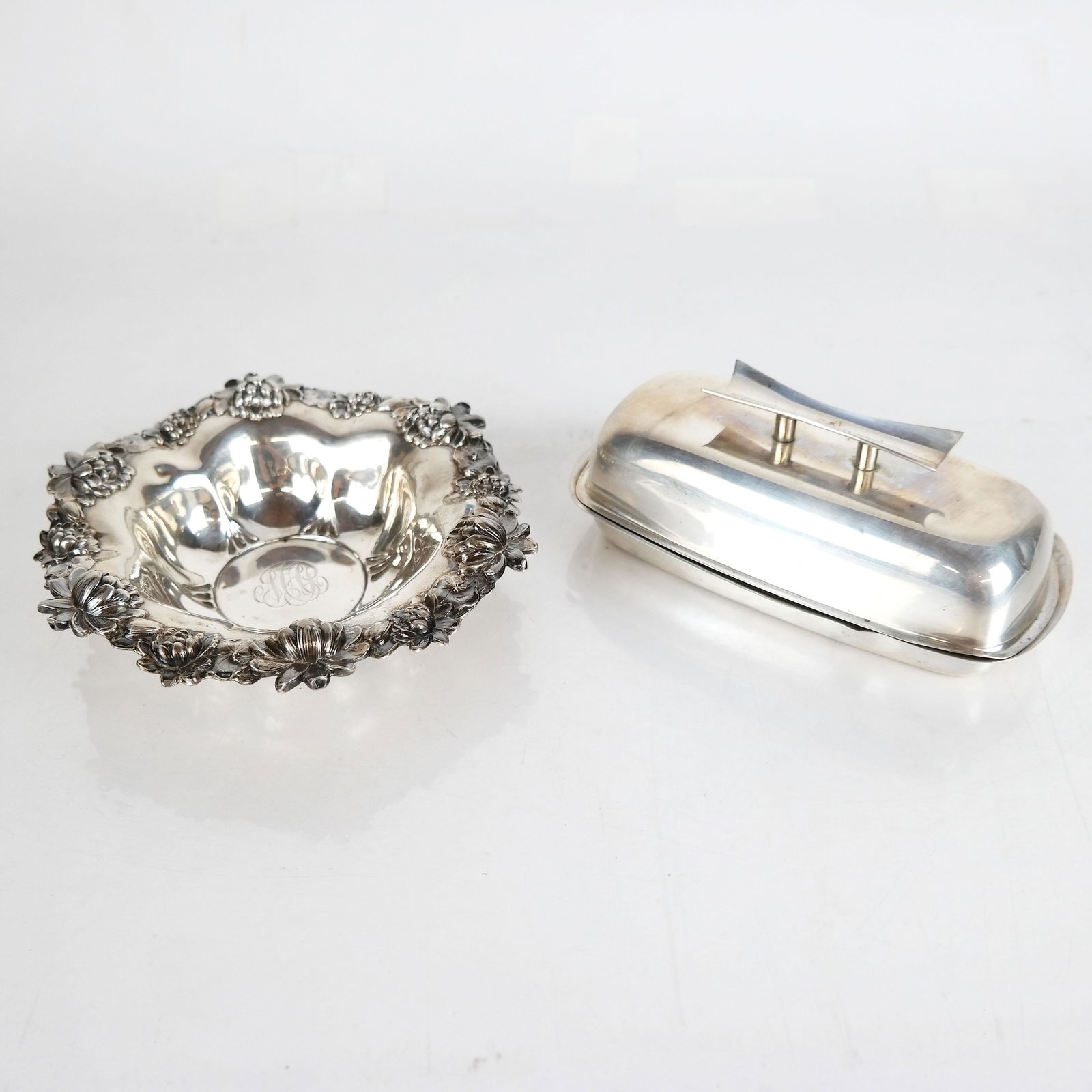 Towle Sterling Silver Butter Dish & Engraved Bowl (1 of 13)