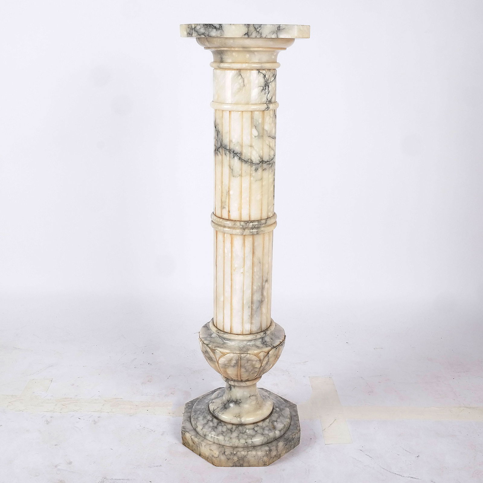 Italian Alabaster Carved Pedestal (1 of 9)