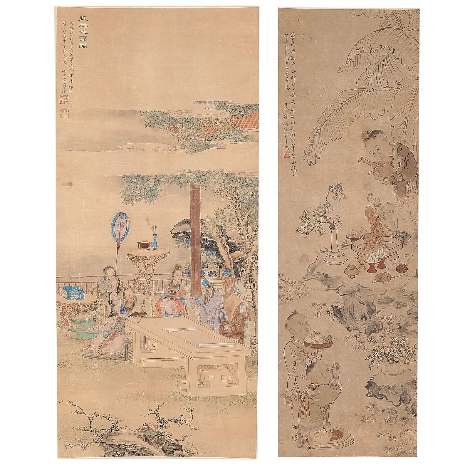 Three Chinese Painted Scrolls (1 of 20)