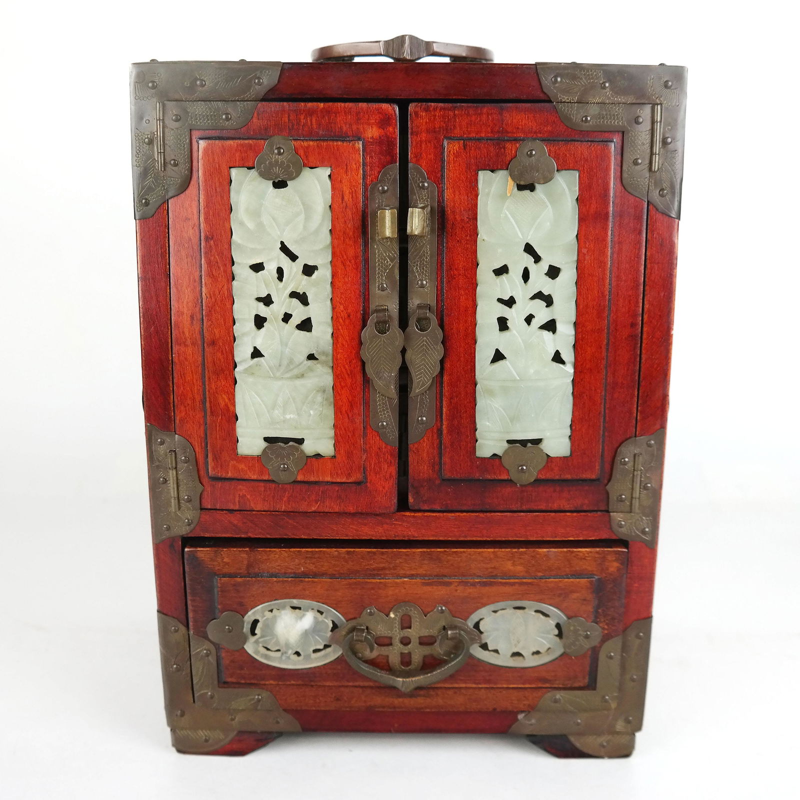 Chinese Brass Mounted Jewelry Cabinet (1 of 16)