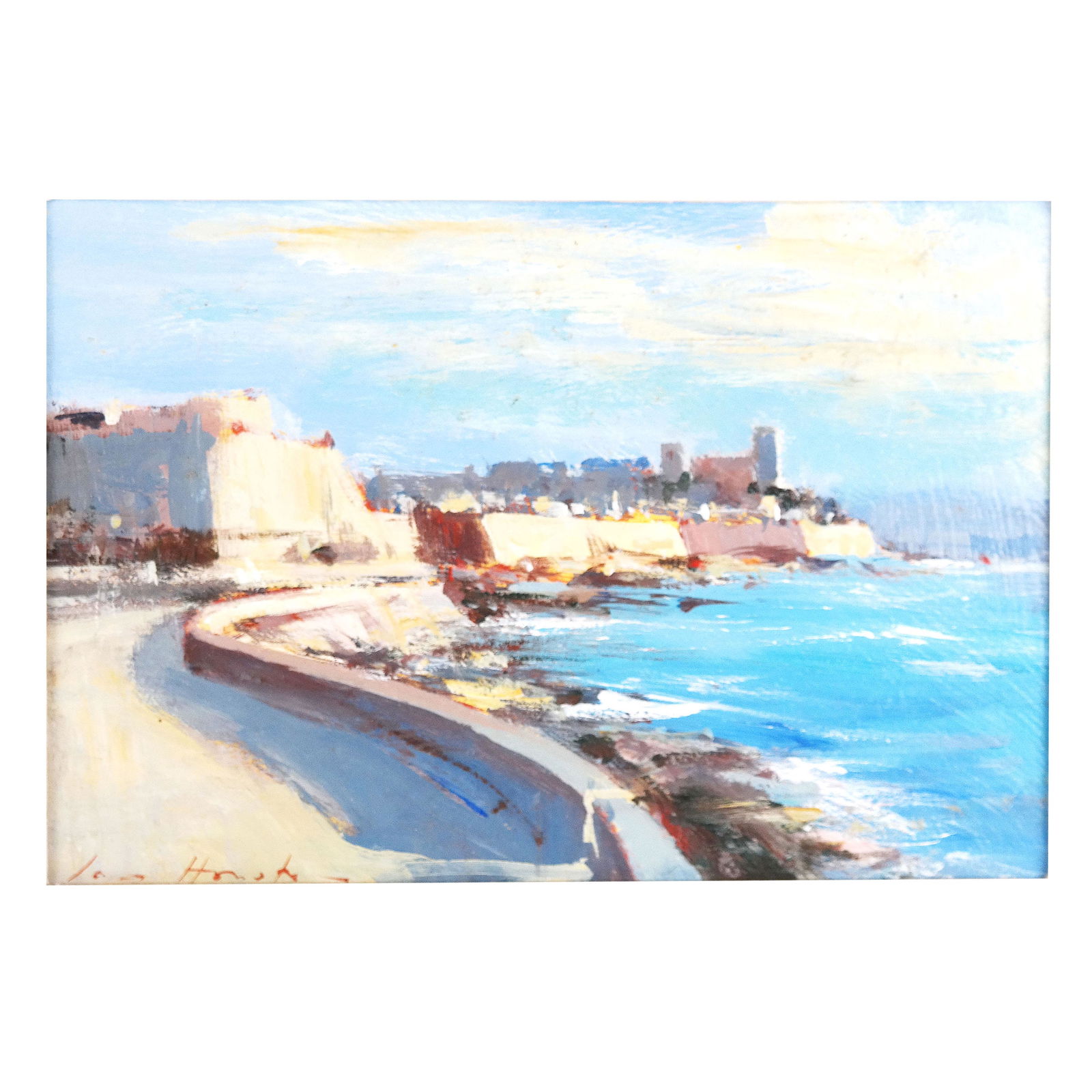 Ian HOUSTON: Coastal Scene - Oil on Carton (1 of 8)