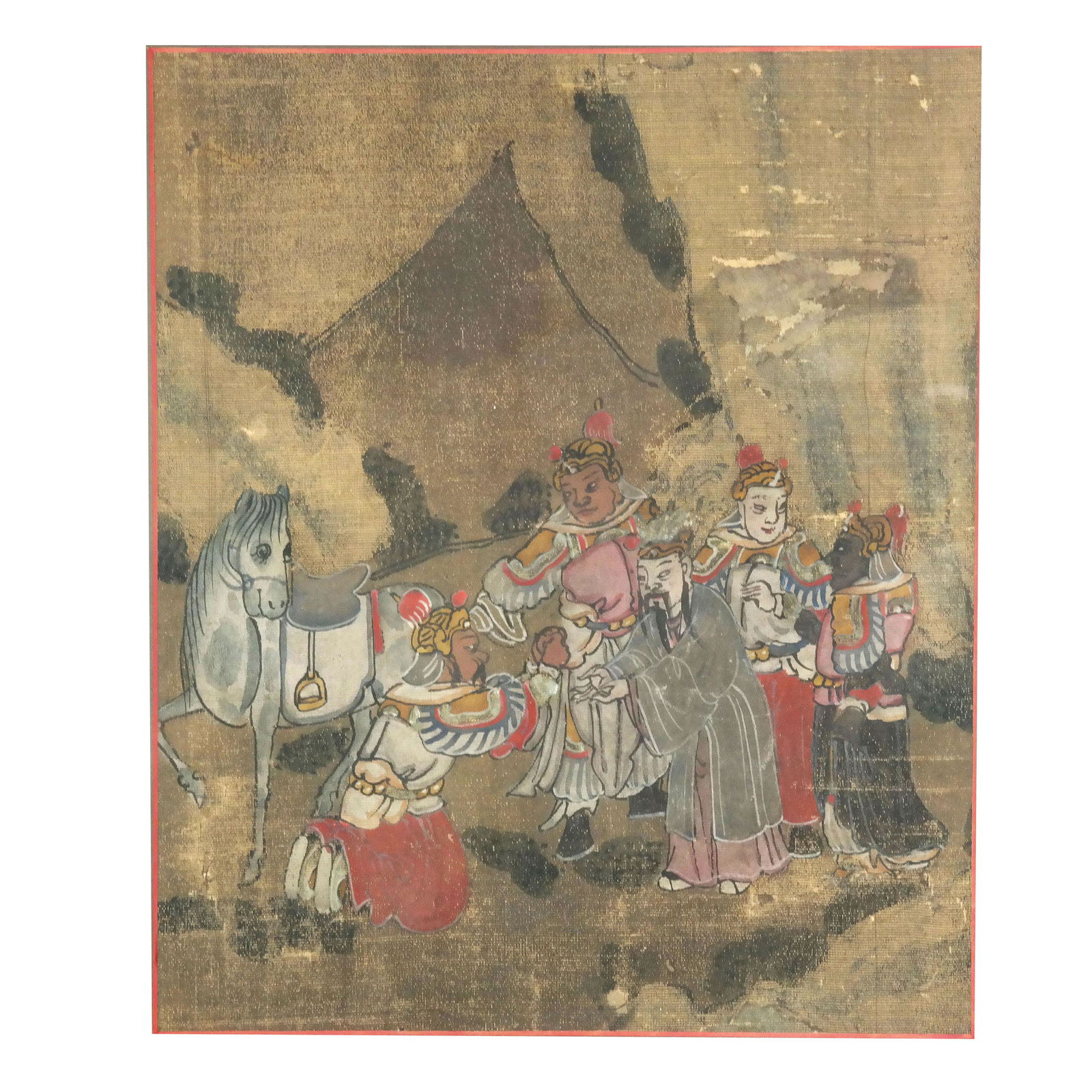 Chinese Print of Figures in a Landscape (1 of 5)