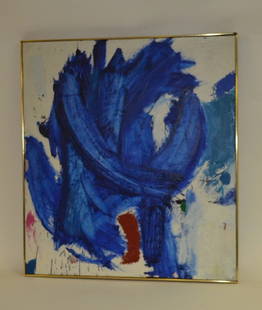 Seymour Franks Abstract: Framed abstract attributed to Seymour Franks, signed lower right. Knodler Gallery. Good condition. 40" x 36"