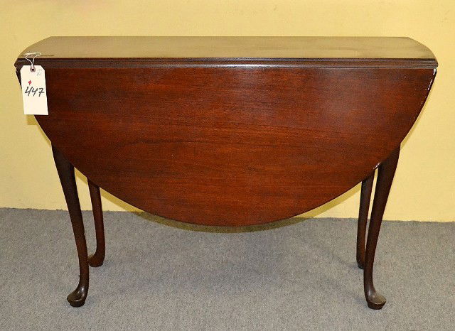 Queen Anne Dropleaf Table: Good condition. Some scratches.