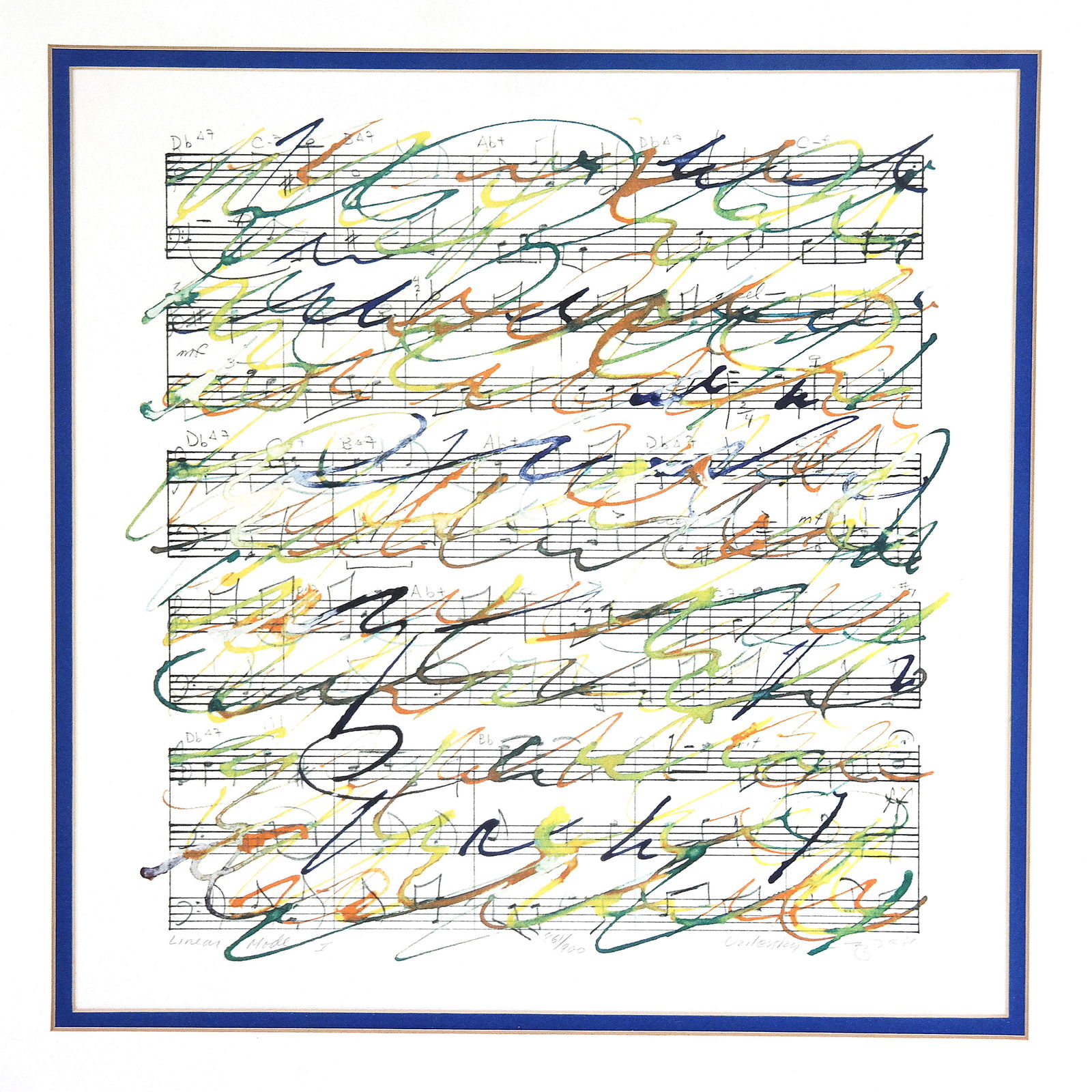 Marcus UZILEVSKY: "Linear Mode I" - Lithograph (1 of 8)