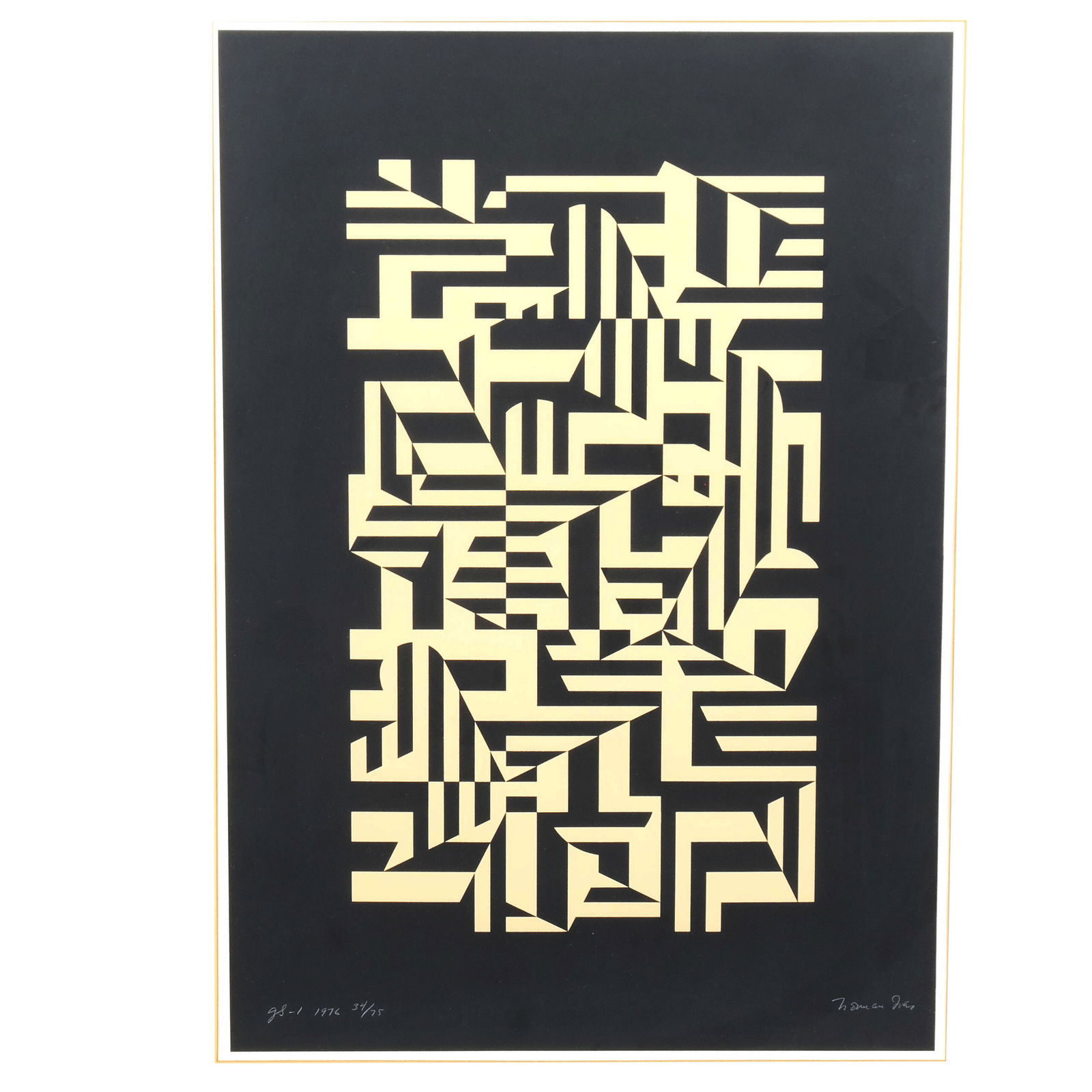 Norman IVES: Untitled Geometric Lithograph (1 of 9)