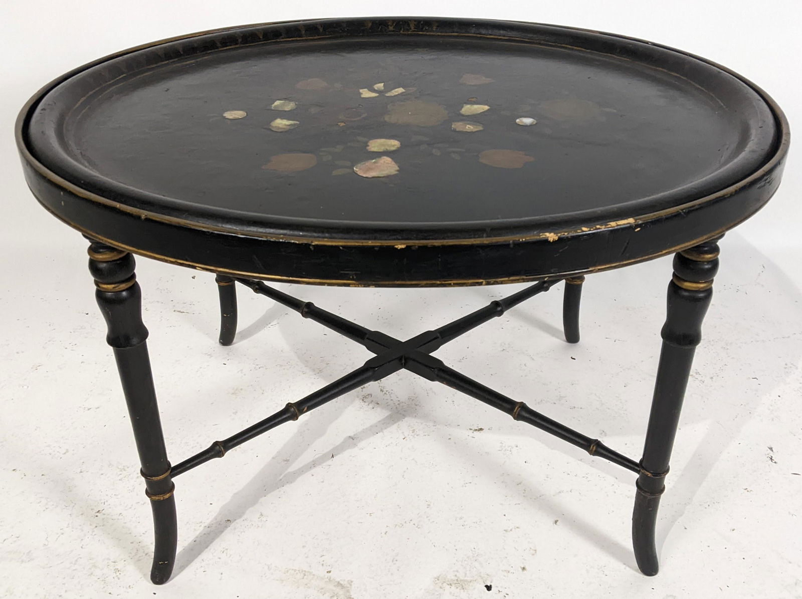Black Lacquer Inset Tray Top Coffee Table (1 of 15)