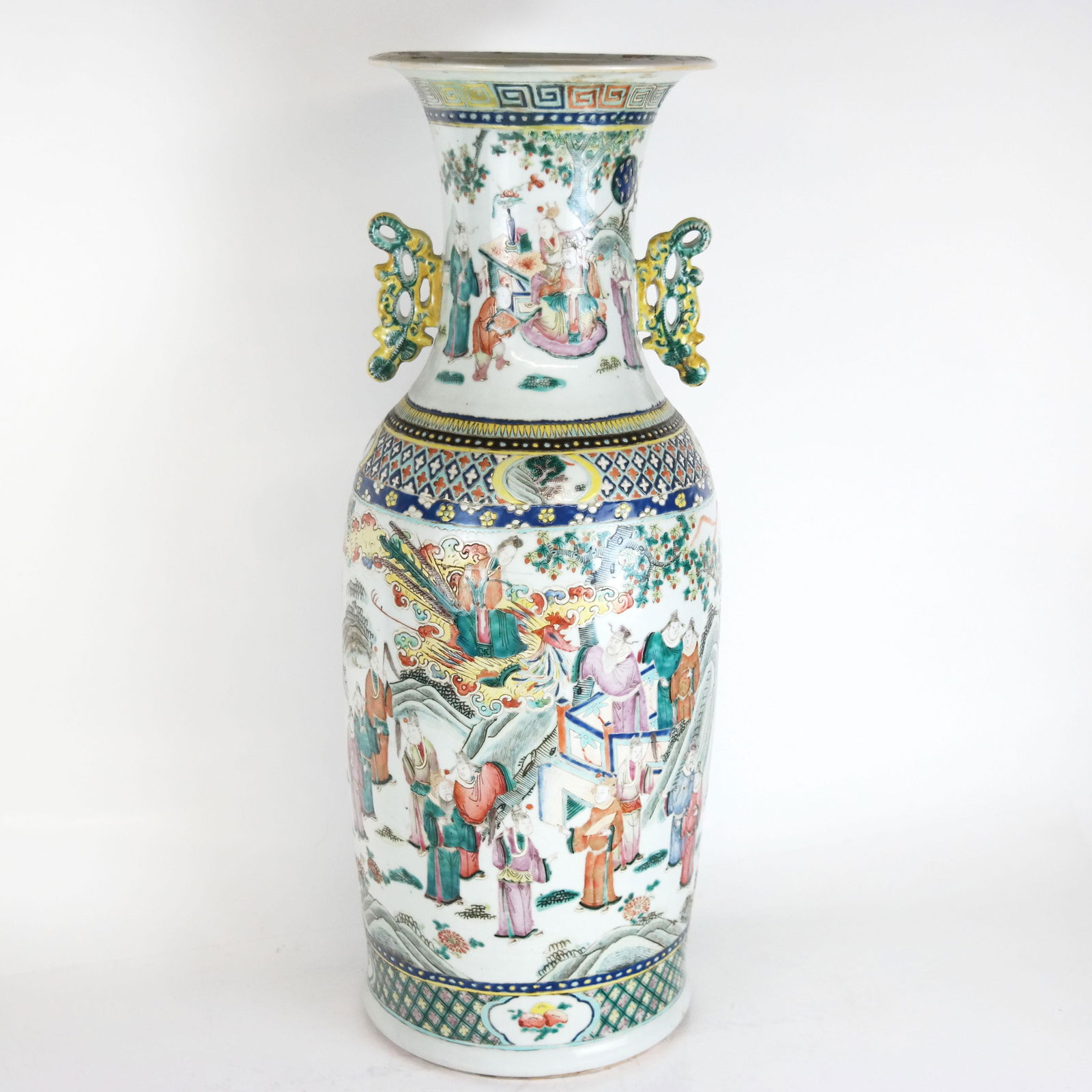 Chinese Porcelain Decorated Two Handle Vase (1 of 18)