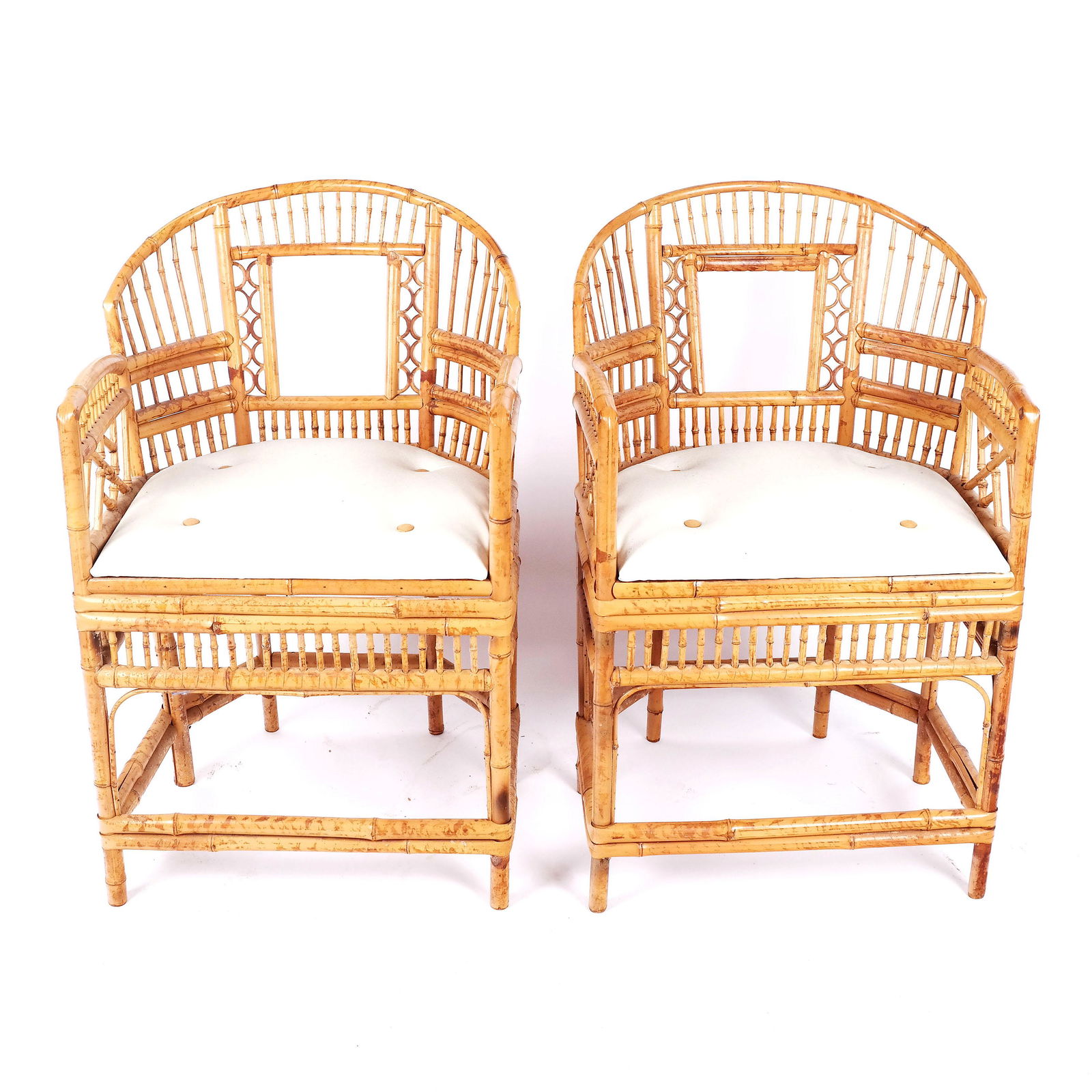 Pair of Bamboo Armchairs (1 of 6)