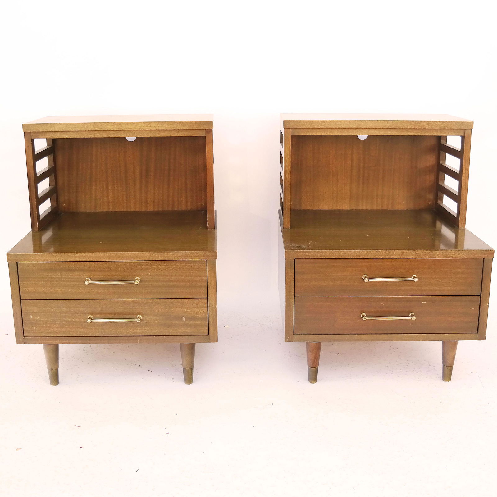 Pair of Mid-Century Two-Tier End Tables (1 of 9)